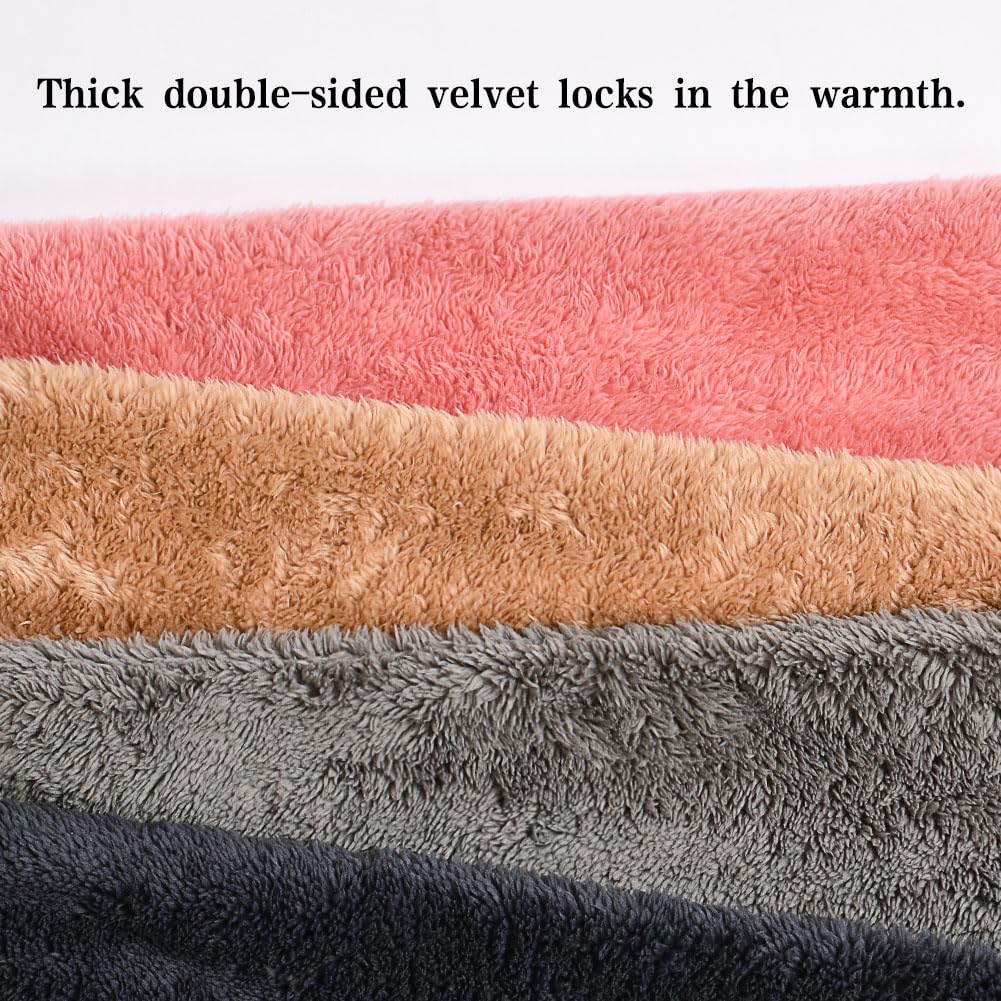 Flintronic Plush Slipper Socks for Women - Cozy Knee-High Warm Fuzzy Winter Sleeping Socks with Non-Slip Sole | Perfect for Home, Lounge & Cold Weather Comfort