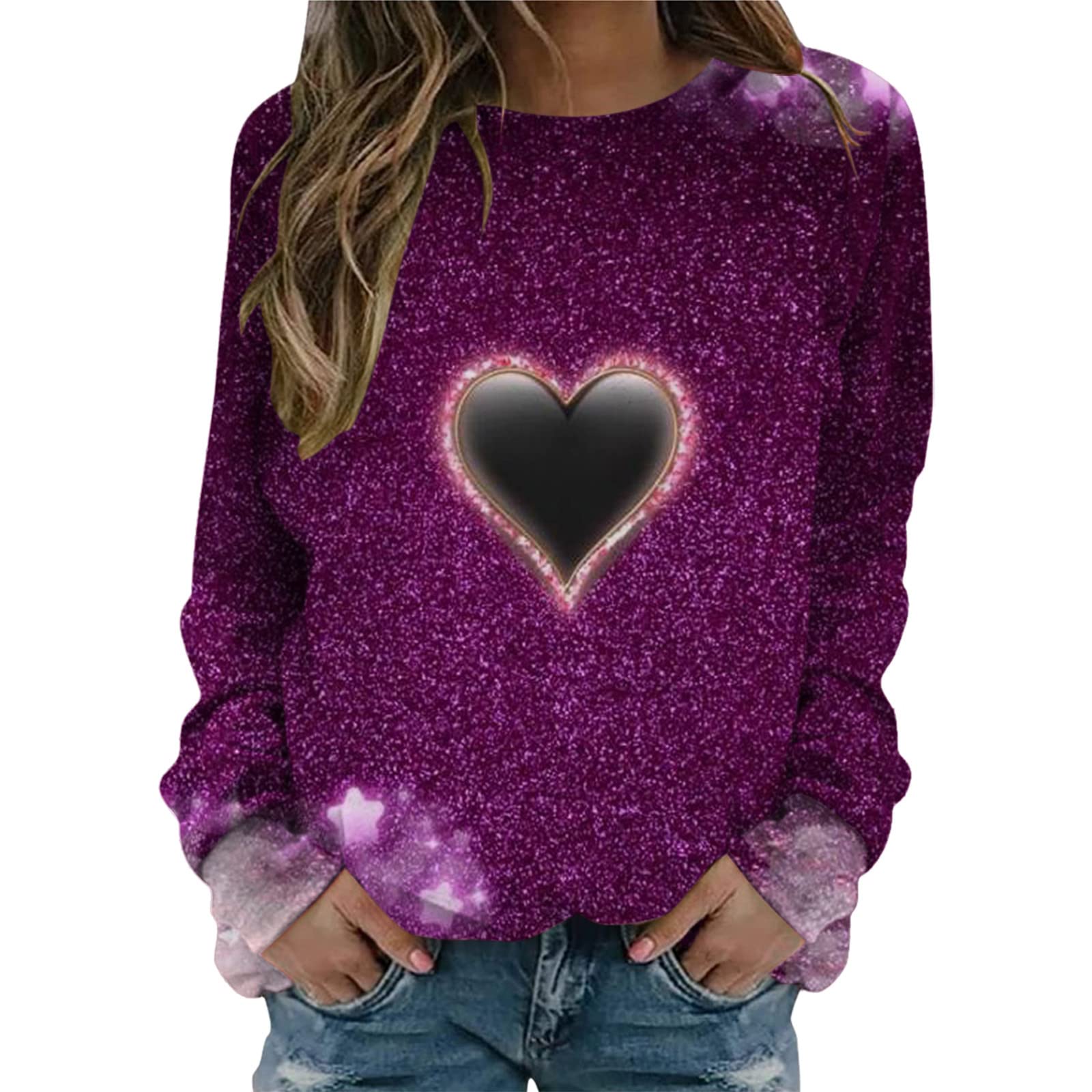 Women's Long Sleeve Crewneck T-Shirts - Fall 2022 Work Blouses & Tunic Tops - Basic Fit Tees for Office, Business Casual & Everyday Wear