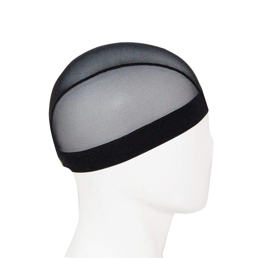 2 Pack Anti-Slip Mesh Wig Dome Caps - Breathable Reusable Wig Caps for Women, Men & Kids - Black (S/M/L/XL/2XL/3XL) - Perfect for Cosplay, Daily Wear & Hair Styling