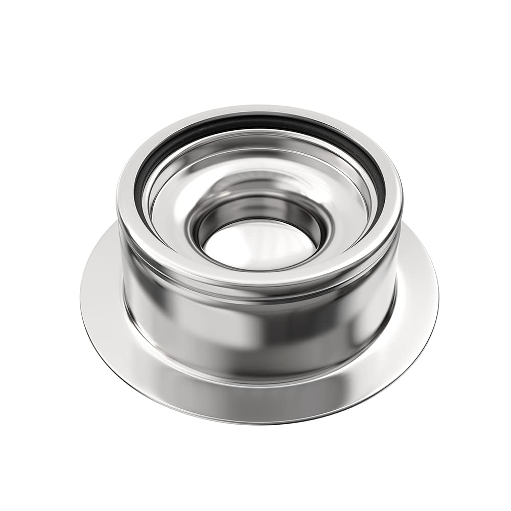 Stainless Steel Universal Sink Flange for Garbage Disposal - 3-1/2 Inch Standard Sink Drain Opening - Replacement Accessory for Kitchen Sink (Polished) - Perfect for Home Renovation and Plumbing Repairs