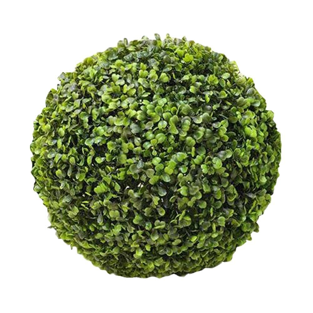 Artificial Boxwood Topiary Ball - Faux Green Plant Decorative Sphere for Indoor & Outdoor Home Garden Decor - Large Size (L) - Perfect for Table Centerpieces, Wedding Decor, Porch & Patio Decorations