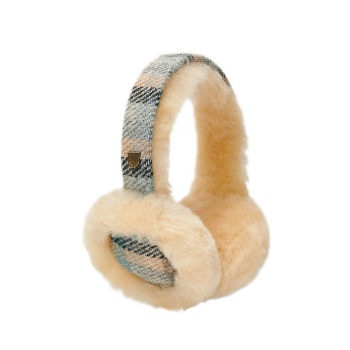 Harris Tweed Ear Muffs for Women & Men - Winter Warm Fleece Lined Ear Warmers (5 Colors) - Perfect for Outdoor Activities, Skiing, Running & Cold Weather Protection