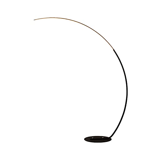 Modern LED Floor Lamp with Acrylic Design - Minimalist Standing Light for Living Room, Bedroom & Office - Adjustable Brightness with Foot Switch - Black (Ideal for Reading, Relaxing & Home Decor)