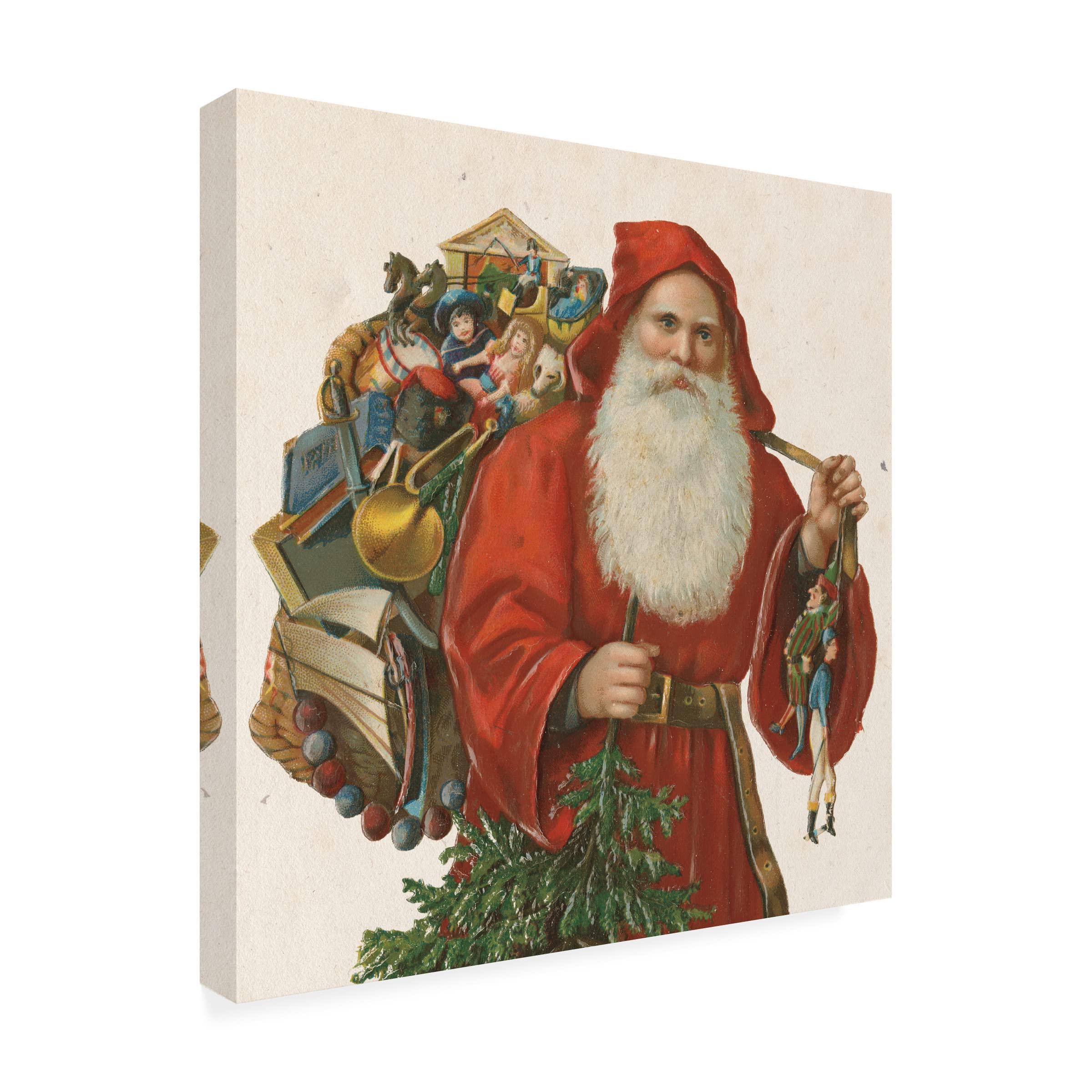 Trademark Fine Art 'Victorian Santa III' Canvas Art Print by Wild Apple Portfolio - Perfect for Christmas Home Decor & Holiday Gifts