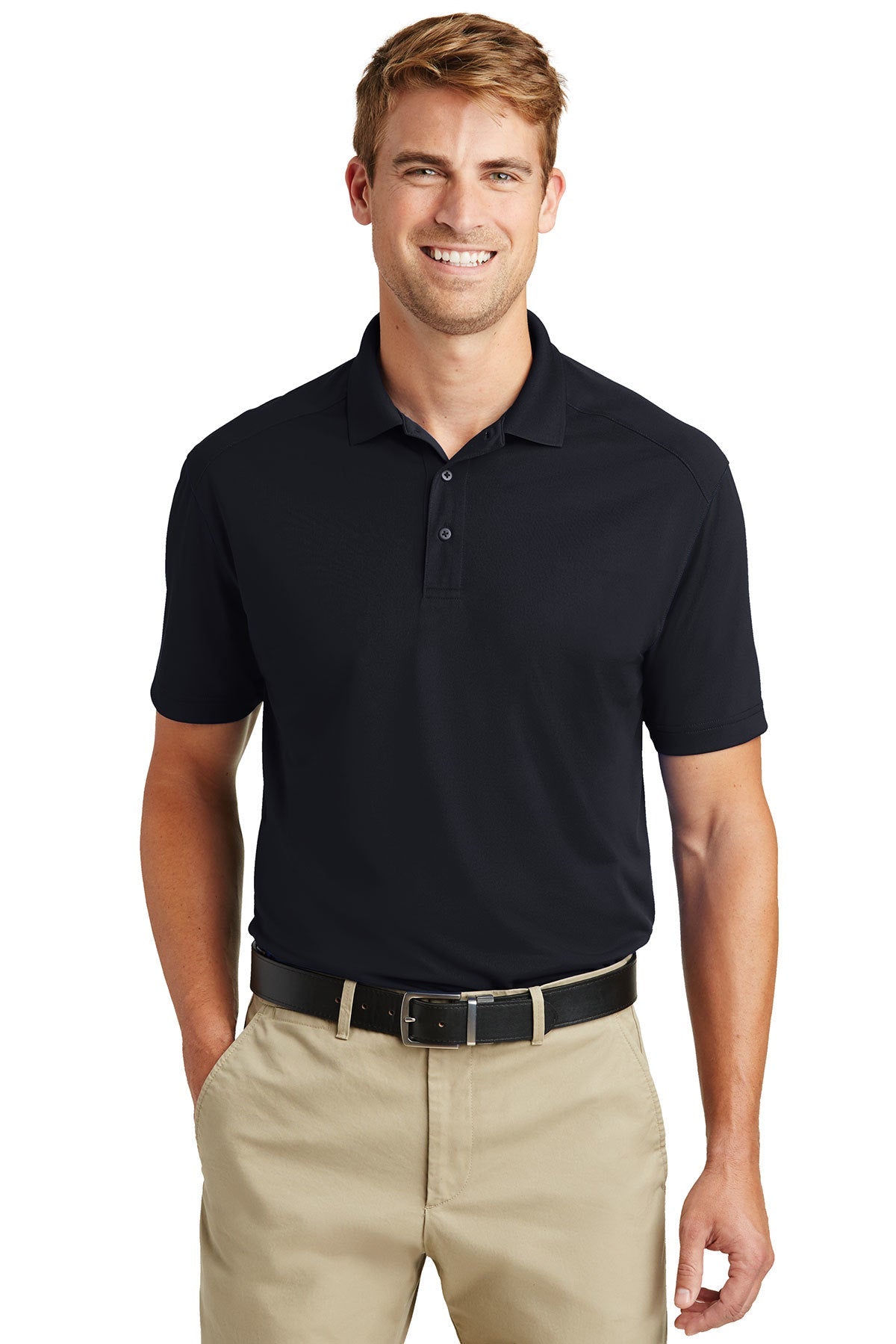 CornerStone Men's Tall Select Lightweight Polo Shirt - Dark Navy Blue - Breathable & Comfortable for Golf, Work & Casual Wear