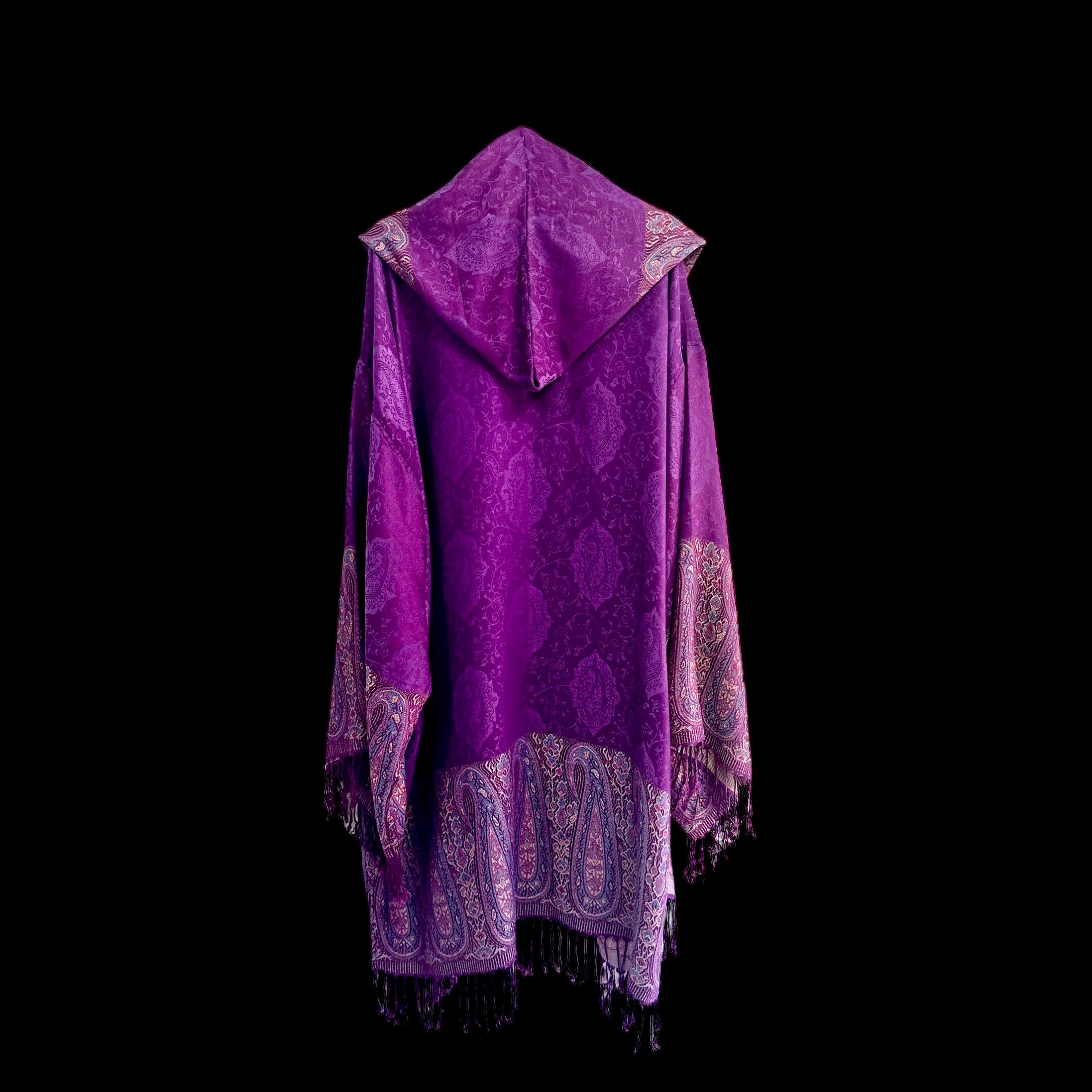 PASH ROBE Women's Purple Paisley Kimono Robe - Soft Lightweight Bathrobe for Spa, Lounge & Home Relaxation