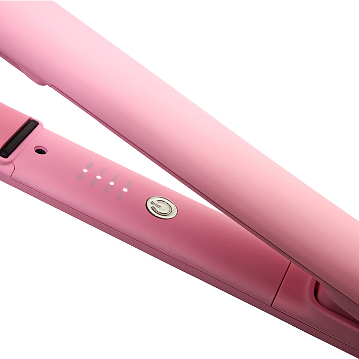 Pink Ceramic Flat Iron for Hair Styling - 1 Inch Professional Straightener for Smooth & Shiny Hair - Perfect for Home, Salon & Travel Use