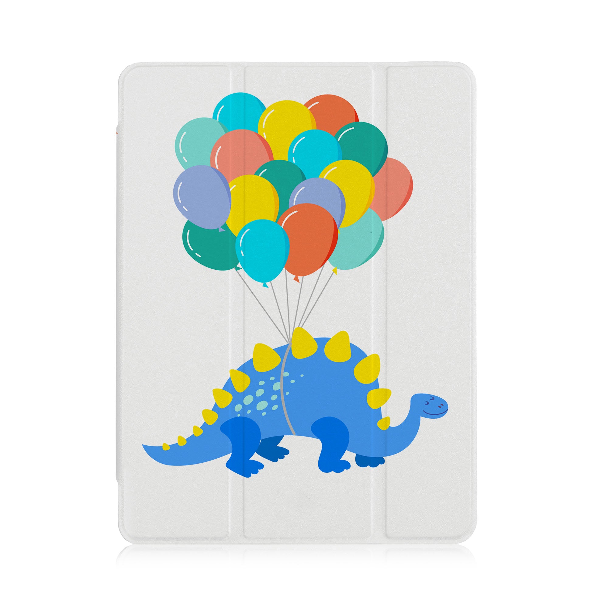 Durable iPad See-Through Case with Dinosaur Design - Perfect for School, Work & Travel Protection