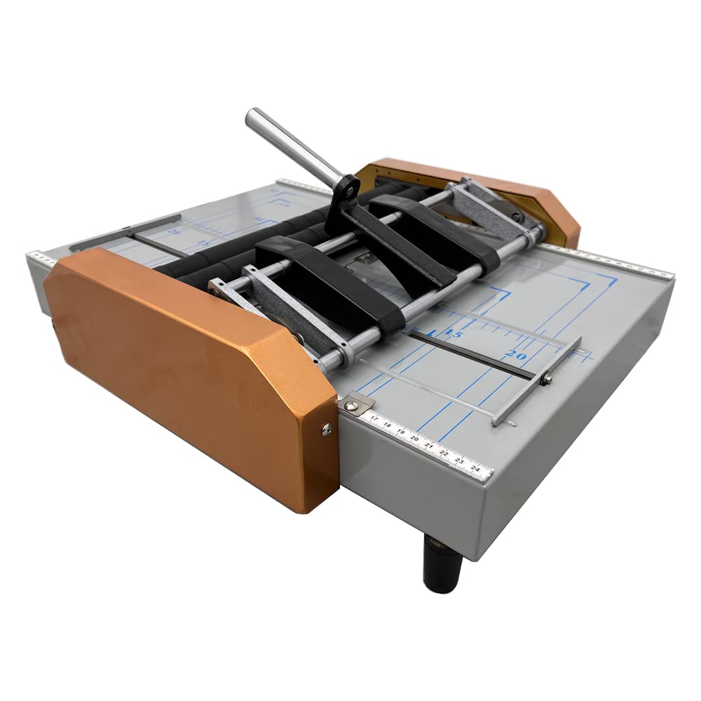 INTBUYING Automatic Booklet Binding Machine - Heavy Duty Binder Maker with 2 Staplers & Adjustable Side Guides | Perfect for Office Documents, School Projects, and Professional Booklet Making
