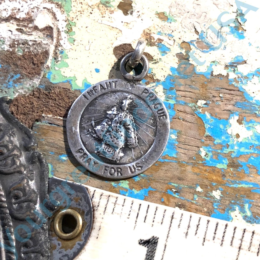 Vintage Sterling Silver Devotional Pendant Charm - Religious Jewelry for Necklace & Bracelet - Perfect for Prayer, Meditation & Spiritual Gifts