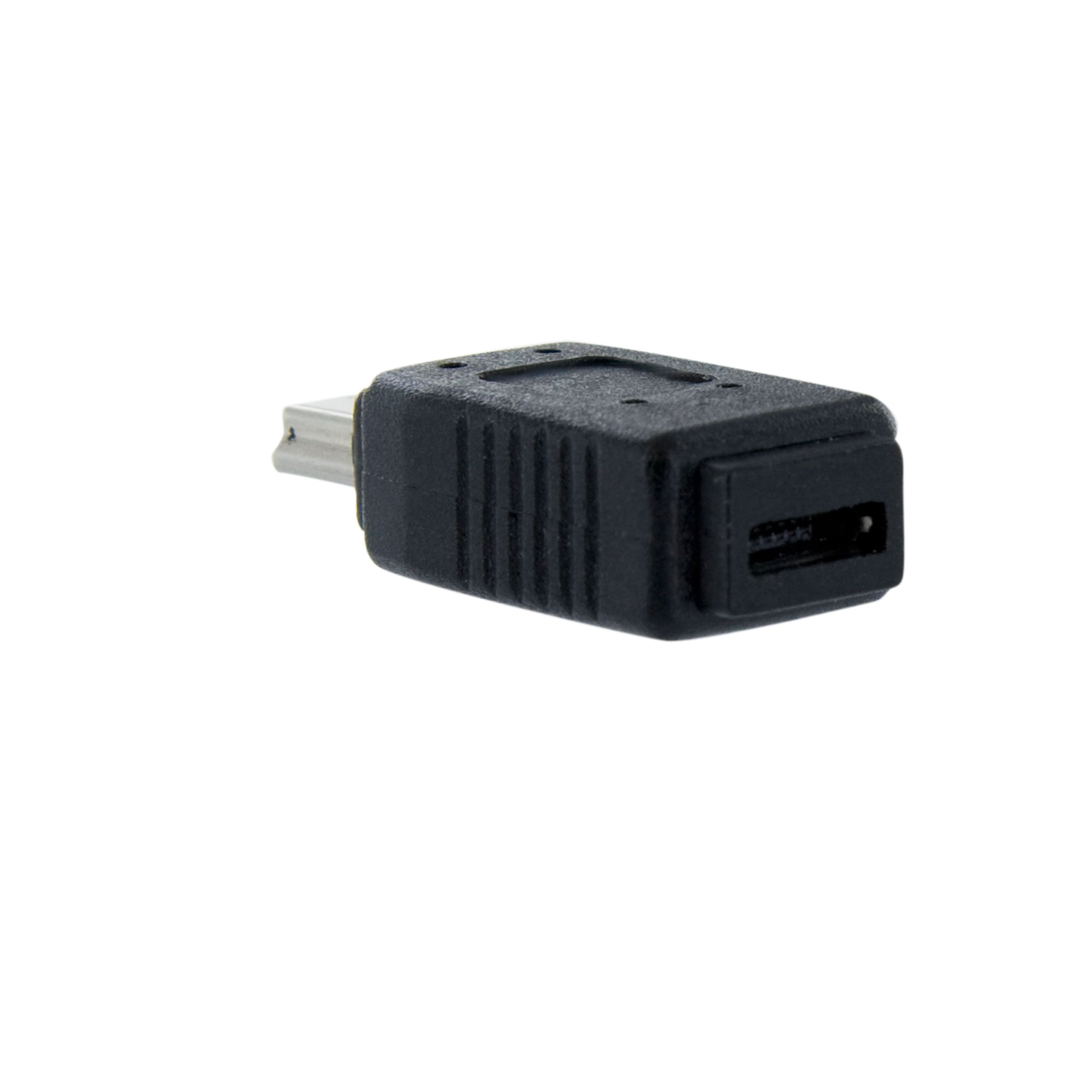 StarTech.com Micro USB to Mini USB 2.0 Adapter Converter - Female to Male USB Cable for Camera, MP3 Players & Electronics - Black (UUSBMUSBFM)
