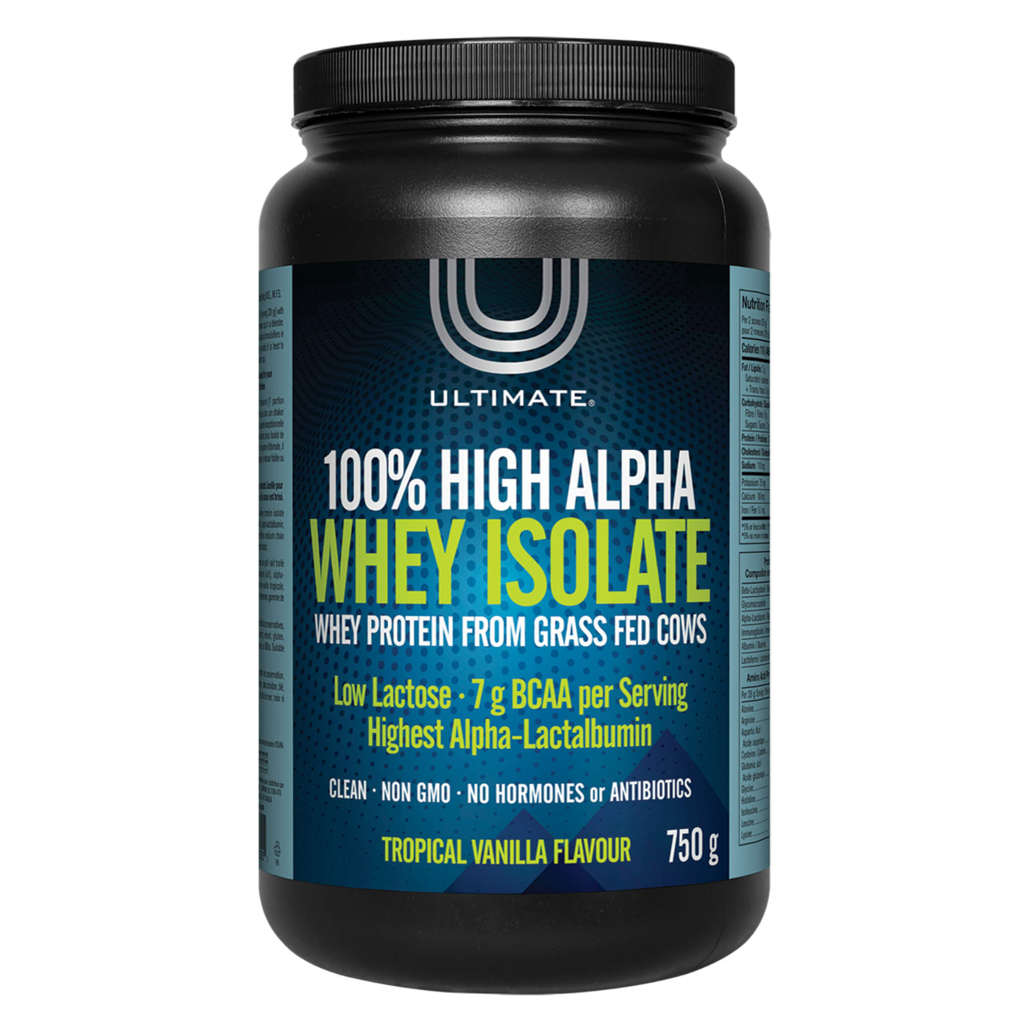 100% Pure High Alpha Whey Protein Isolate Powder - Tropical Vanilla Flavor for Muscle Recovery & Post-Workout Nutrition | Gym, Fitness & Bodybuilding Supplement