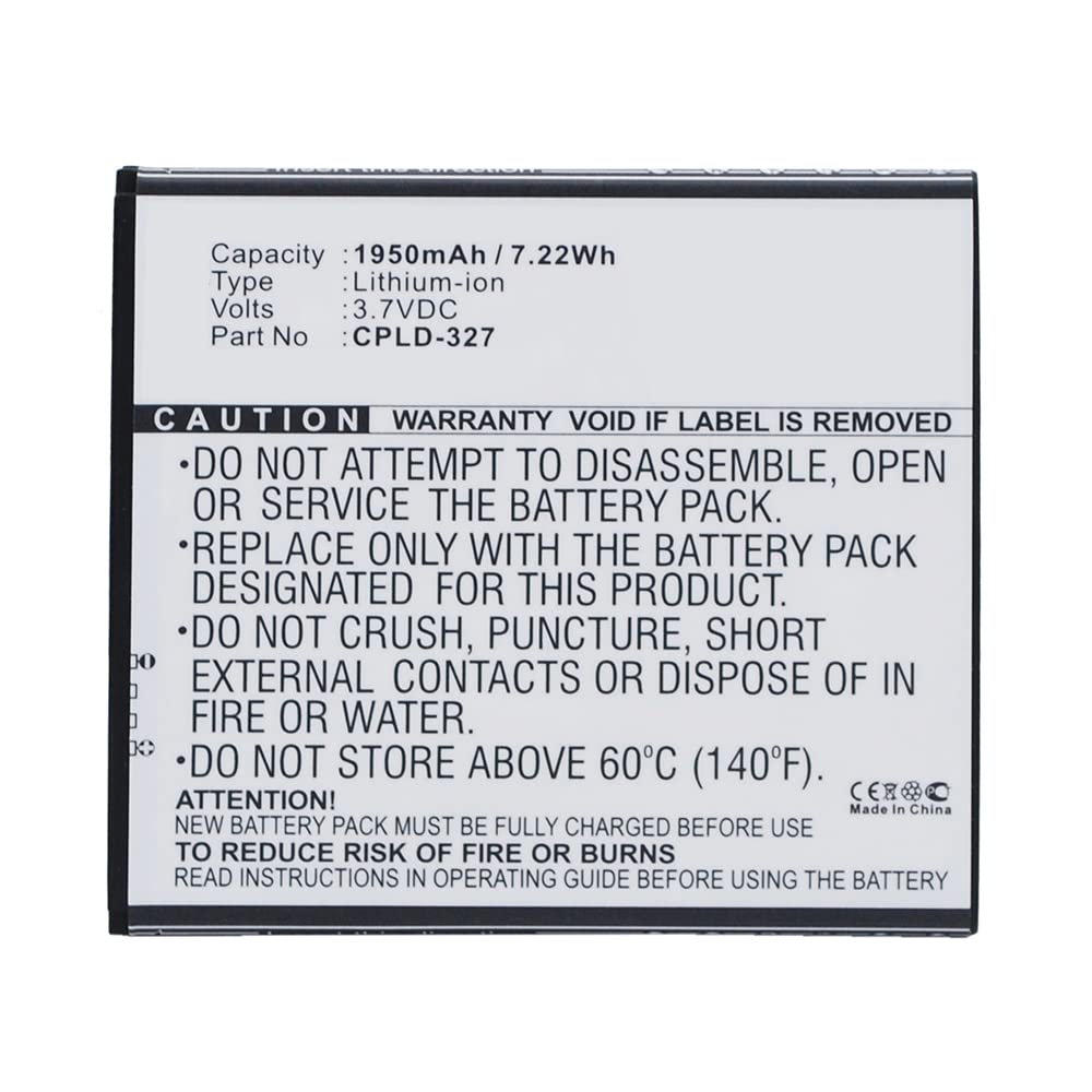 Synergy Digital Coolpad CPLD-327 Battery - 1950mAh Li-ion for Long Lasting Power