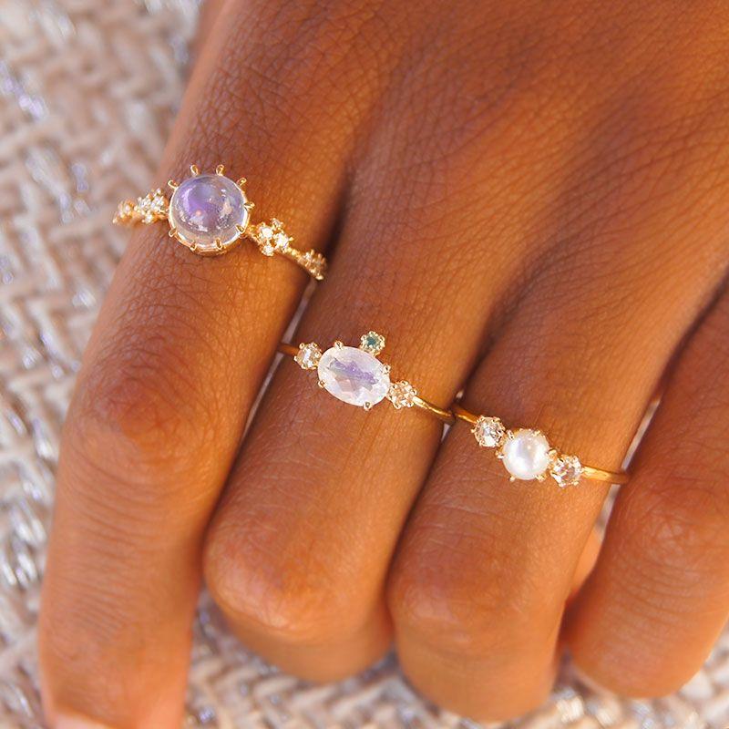 Fairy Moonstone Ring for Women - Elegant Sterling Silver Gemstone Jewelry for Boho & Nature Lovers | Perfect for Weddings, Gifts & Everyday Wear