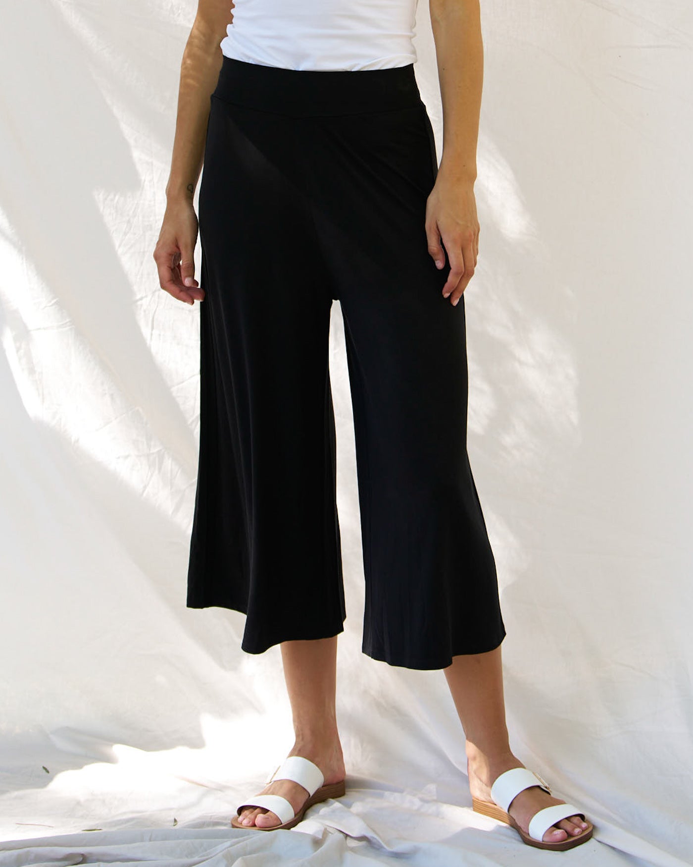 Betty Basics Crystal Crop Jogger Pants - Women's Black High Waisted Yoga Joggers for Workout, Lounge & Casual Wear