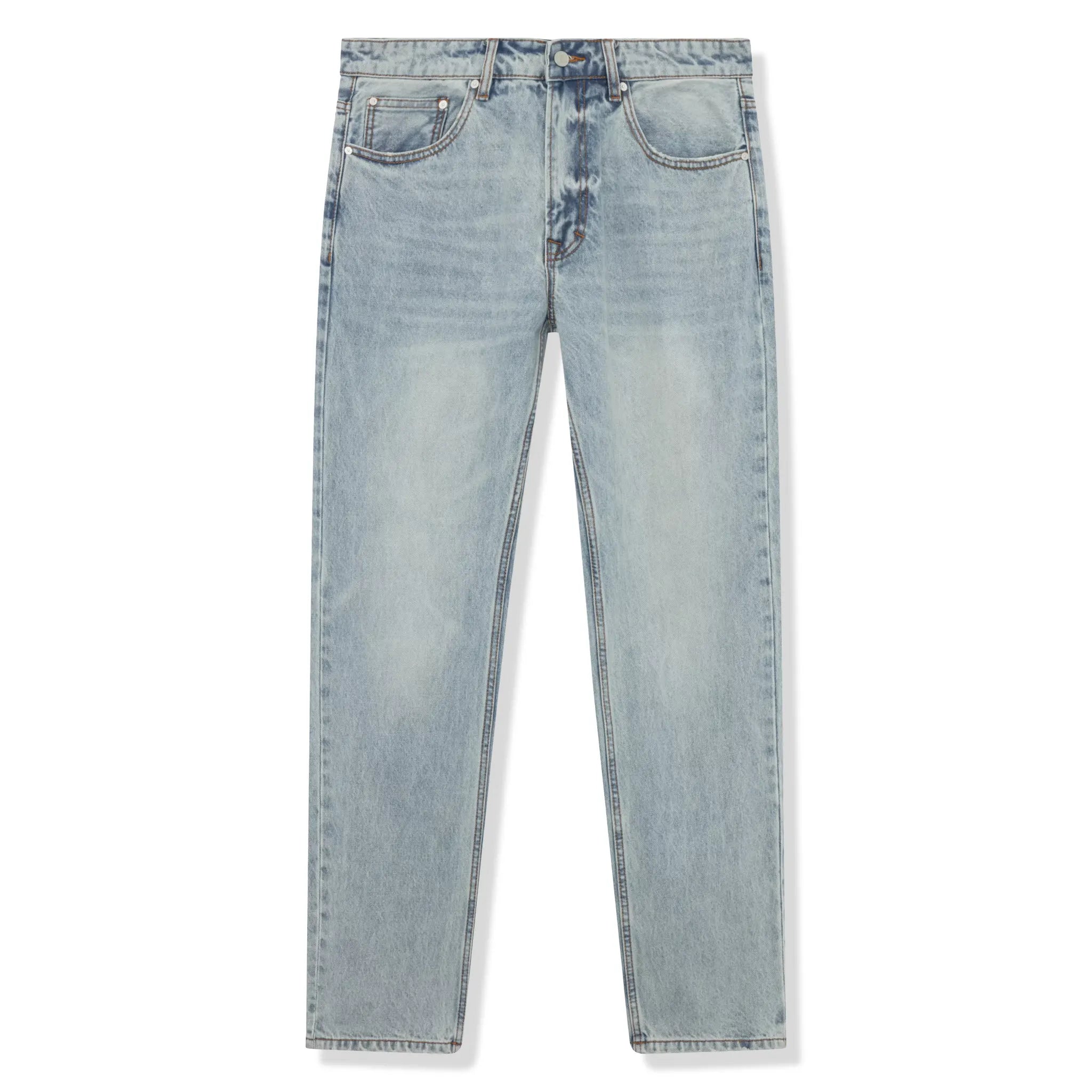 SIARR Essentials Straight Leg Jeans for Women - Classic Blue Denim Pants, High Waist Comfort Fit - Perfect for Casual Wear, Office & Everyday Outfits