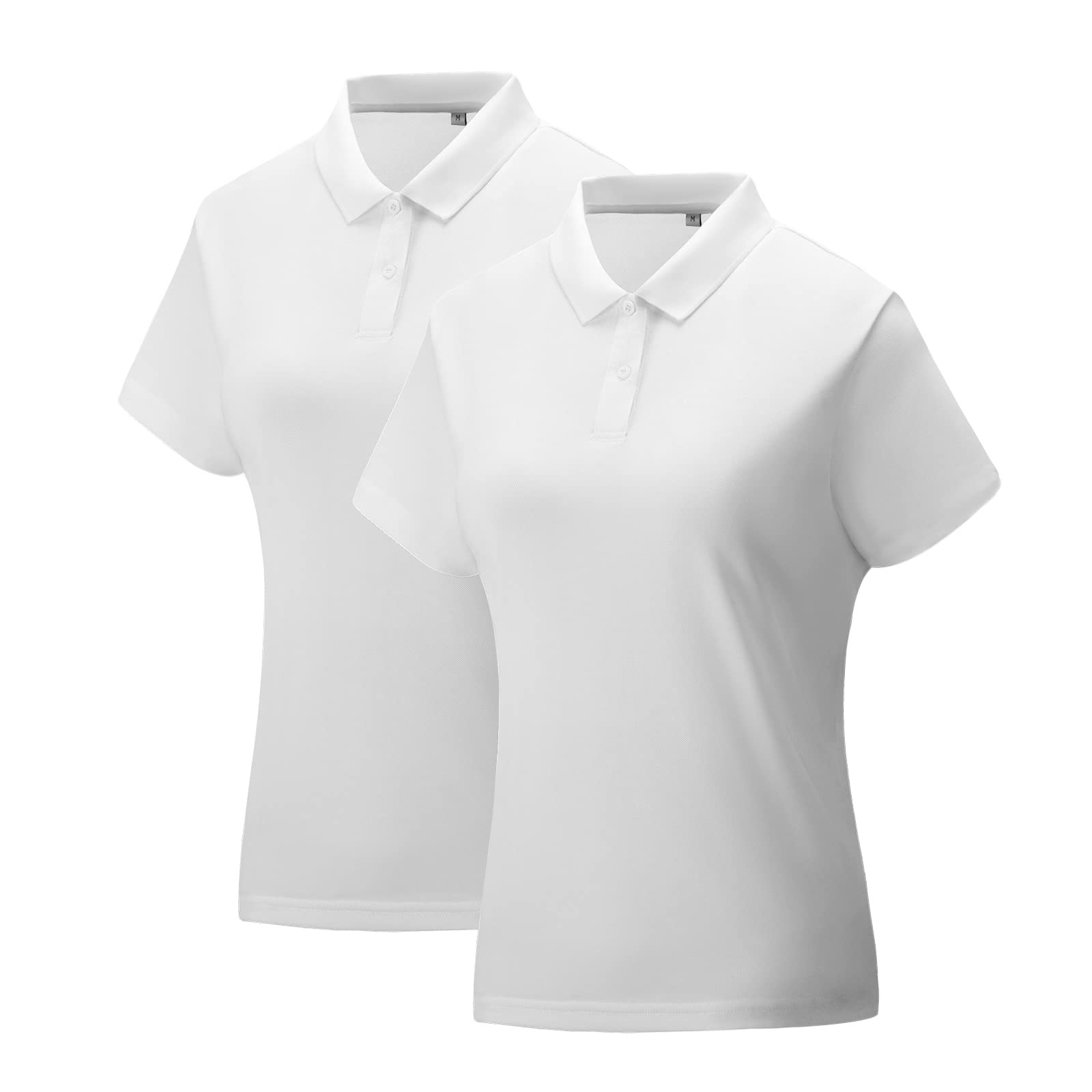 Casei Women's Quick Dry Moisture Wicking Polo Shirt - Breathable Golf & Tennis Shirt in Black & White | Perfect for Golf, Tennis & Casual Wear