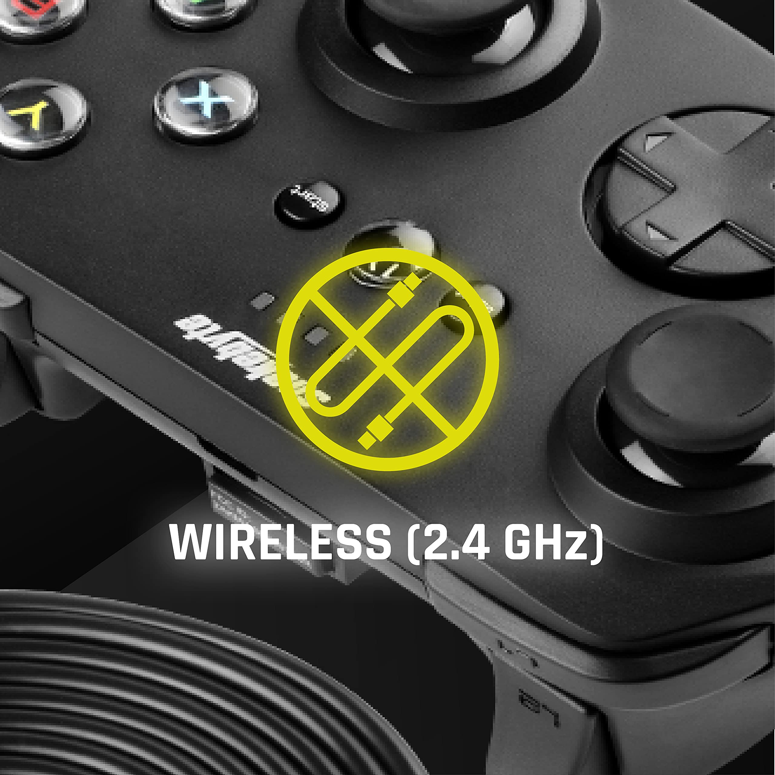 Snakebyte GamePad Pro 2.4GHz Wireless Gaming Controller for PC - Compatible with Windows 10/11, Steam, and Cloud Gaming - Ergonomic Design for Long Gaming Sessions