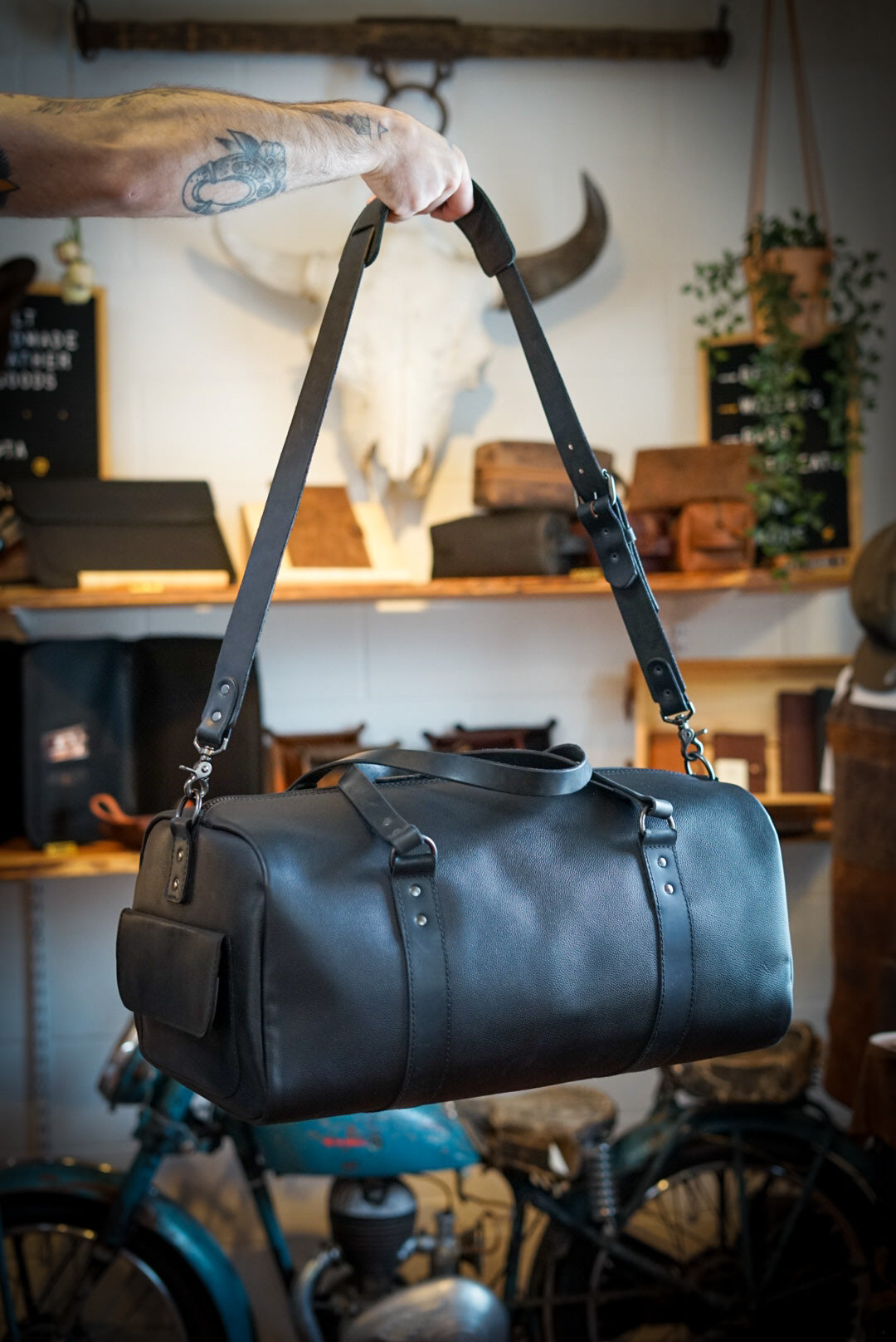 Premium Weekend Warrior Backpack - Two Tone Pebbled Black with Flat Black Accents - Perfect for Travel, Work & Outdoor Adventures