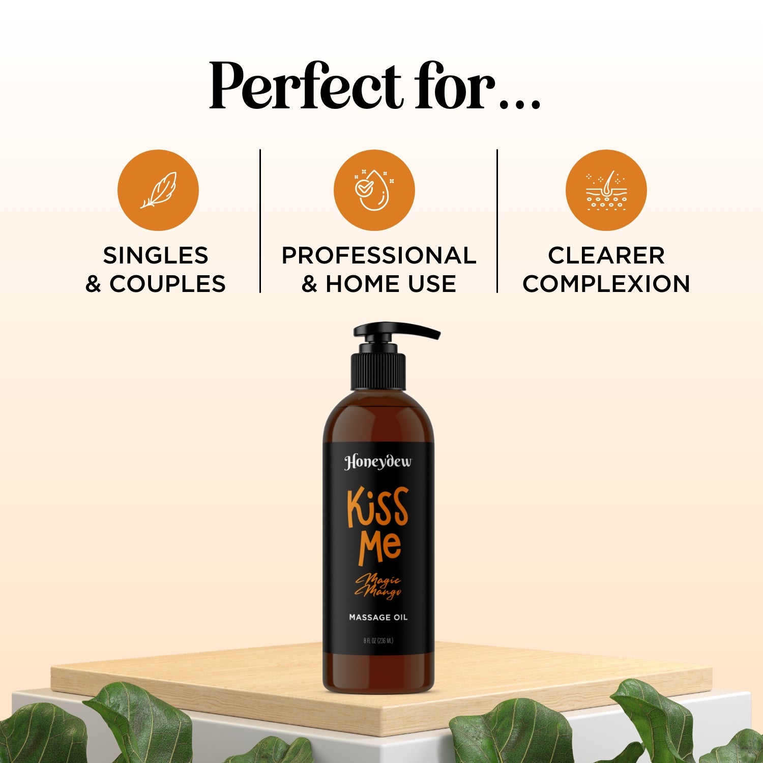 Premium Mango Massage Oil for Relaxation & Aromatherapy - 100% Natural & Hydrating - Perfect for Couples Massage, Spa Days & Stress Relief