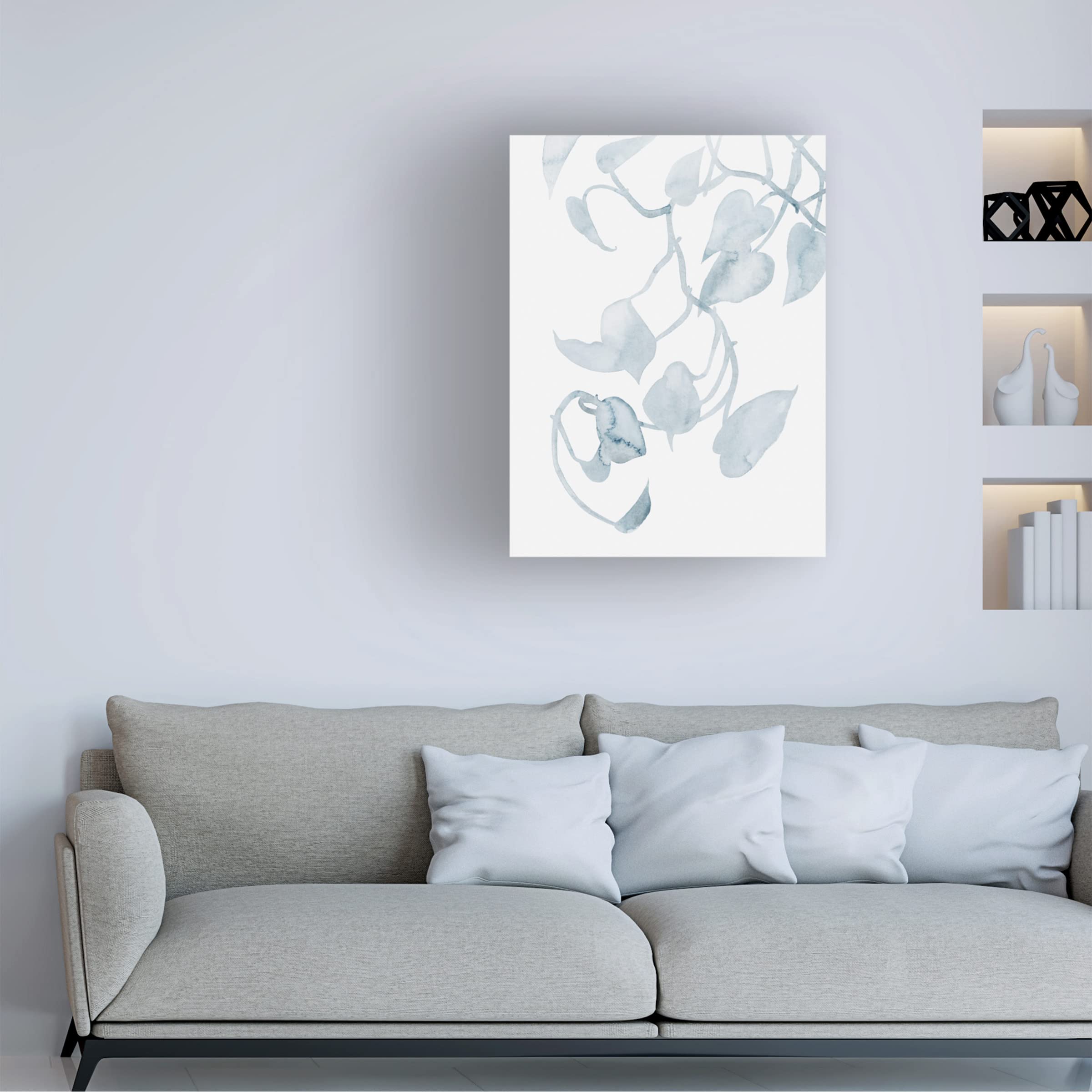 Grace Popp 'Pothos Penumbra II' Canvas Wall Art Print - Modern Botanical Home Decor for Living Room, Bedroom & Office - Trademark Fine Art Collection
