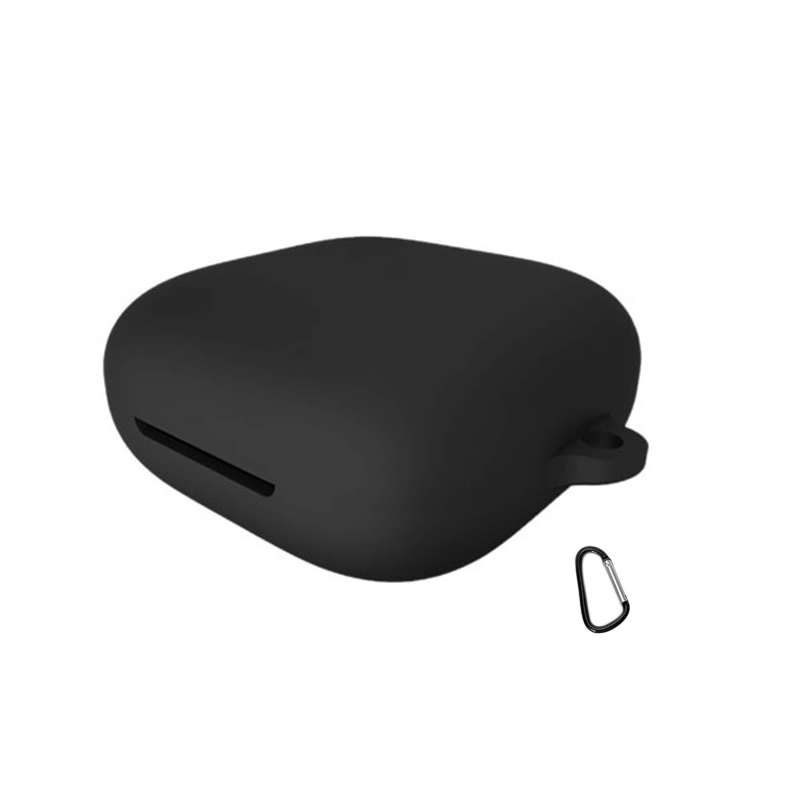 HEVIRGO Bluetooth Headset Case Cover for Oppo ENCO W51 - Wireless Earbuds Protective Charging Case, Silicone Anti-Drop Mini Headphone Storage Container (Black) | Perfect for Travel, Gym & Daily Commute