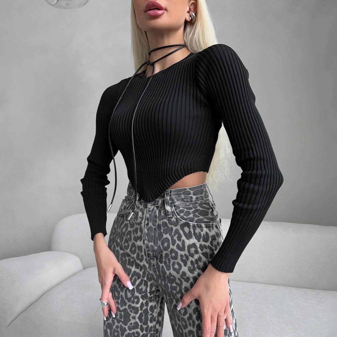 Women's Leopard Print High Waisted Baggy Jeans - Cheetah Animal Print Straight Leg Pants for Streetwear & Grunge Fashion | Perfect for Casual Outings, Concerts and 90s Retro Style