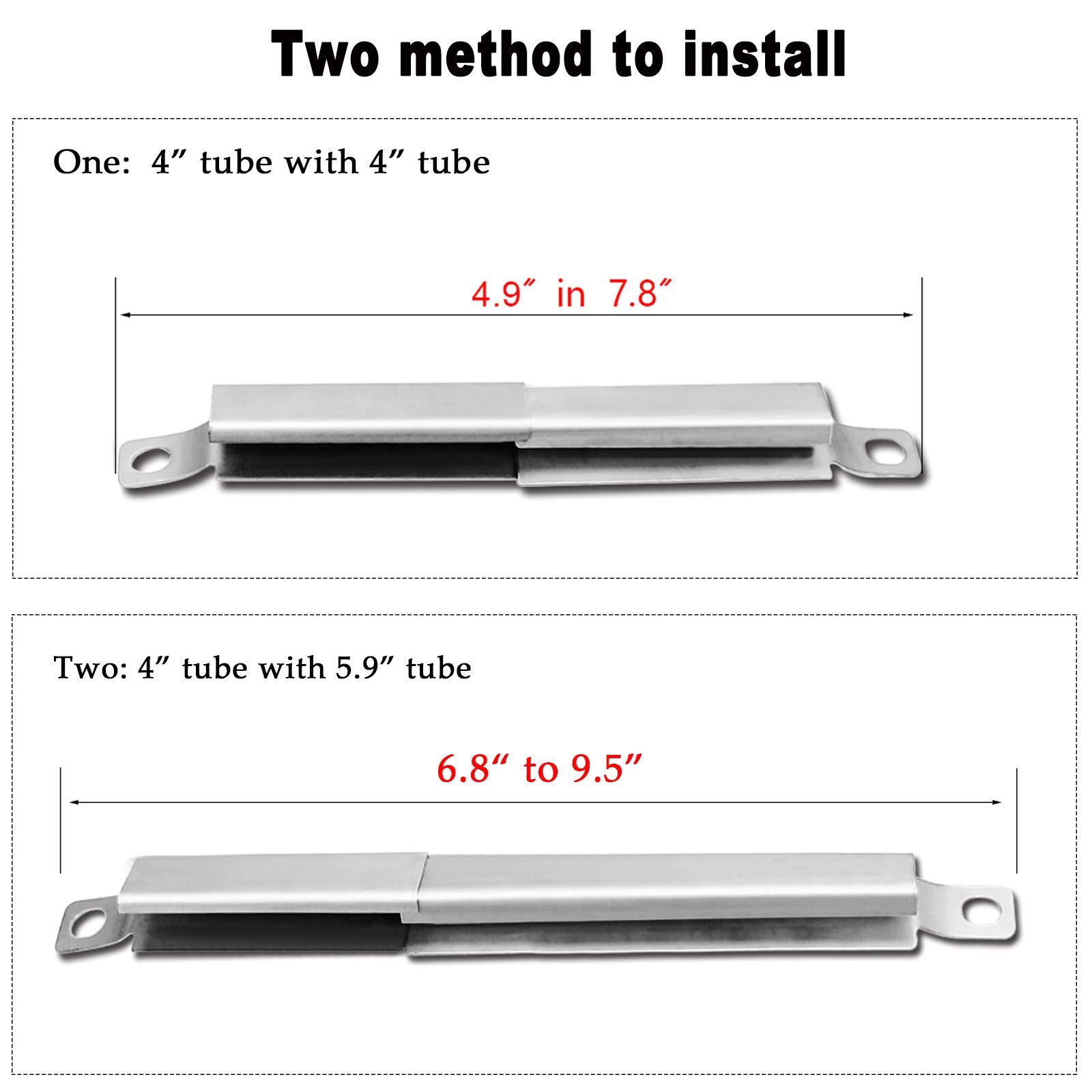Hisencn 304 Stainless Steel Crossover Tube Replacement for Charbroil Gas Grill - Universal Fit for Most Grills - 4 Pack - Perfect for Backyard BBQs, Camping & Outdoor Cooking