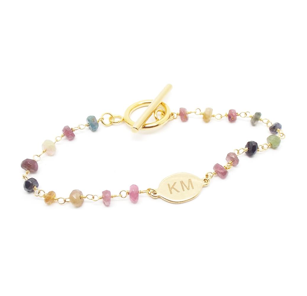 Personalized Monogram Carina Bracelet - Custom Name Jewelry for Women - Perfect for Gifts, Anniversaries & Everyday Wear