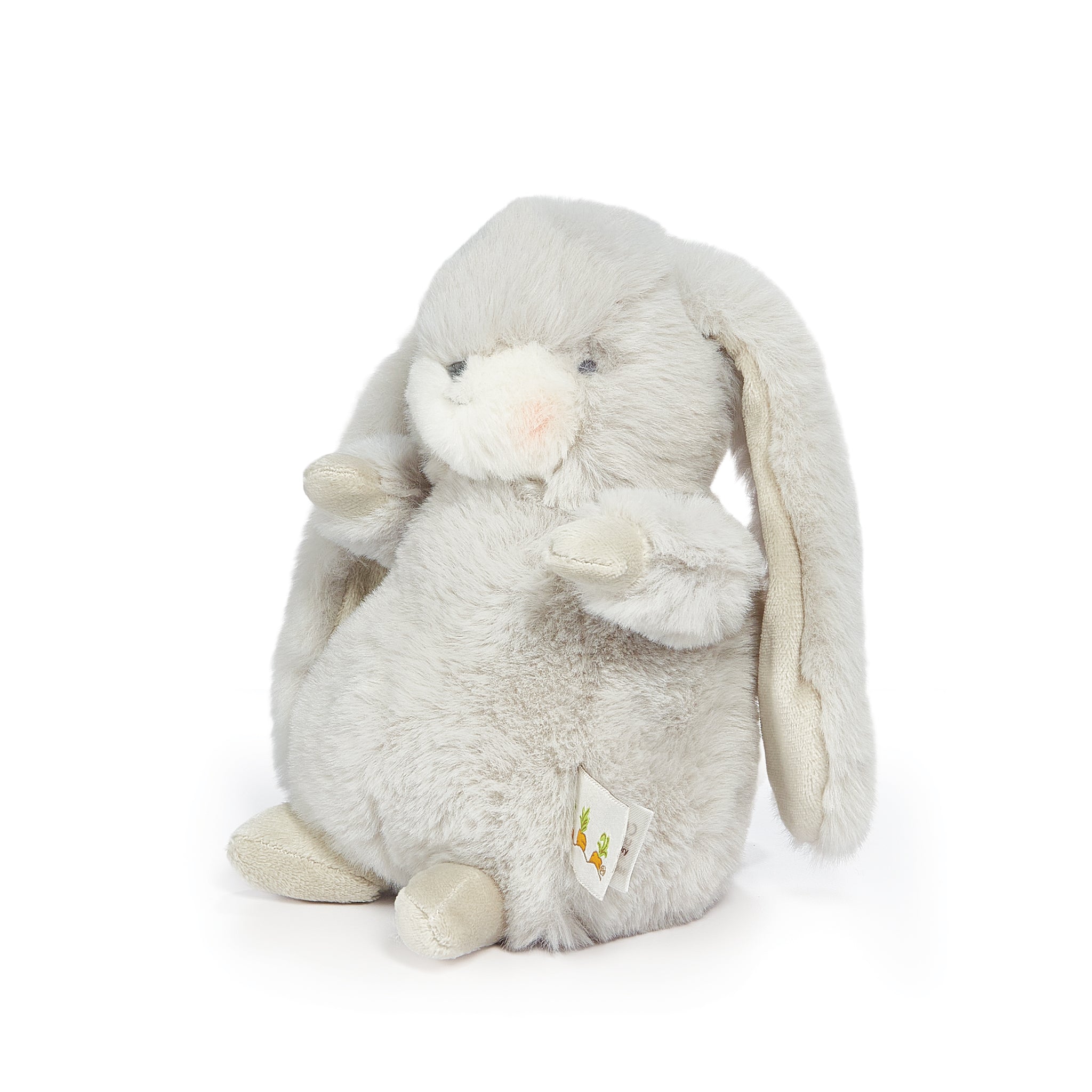 Tiny Nibble 8 Bunny Gray Plush Toy - Soft Stuffed Animal for Kids' Bedroom Decor, Nursery Gift & Cuddling Companion