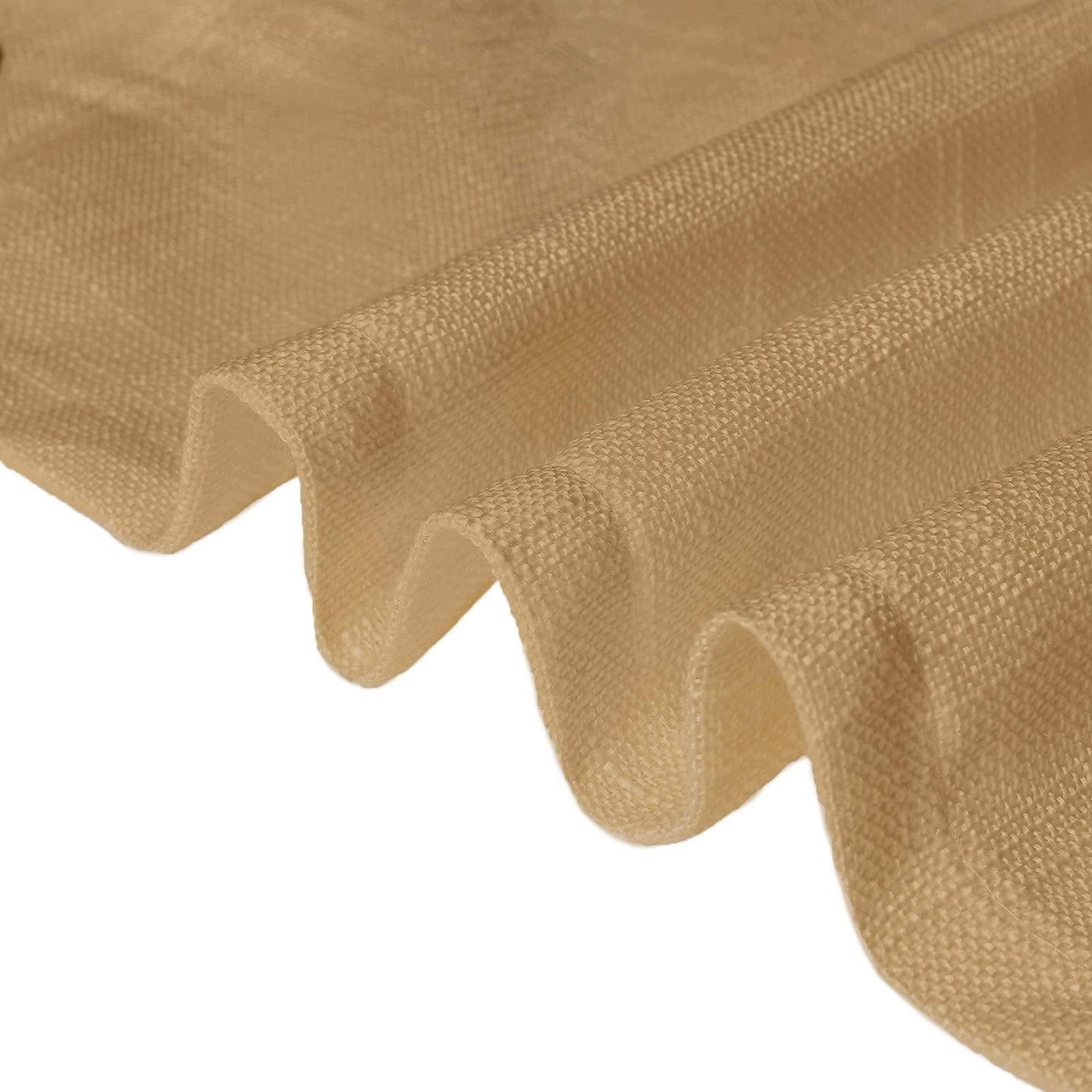 2 Pack 52x64 Inch Faux Linen Curtain Panels with Chrome Grommets - Light Filtering Window Drapes for Living Room & Bedroom
