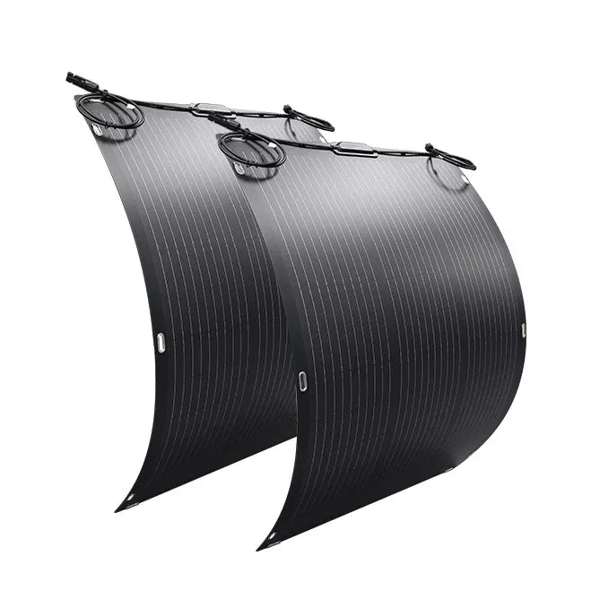 Blue Marine Flexible Solar Panels - 2 Pack 105W Waterproof Bendable Solar Panels for Boats, RVs, Camping & Off-Grid Power