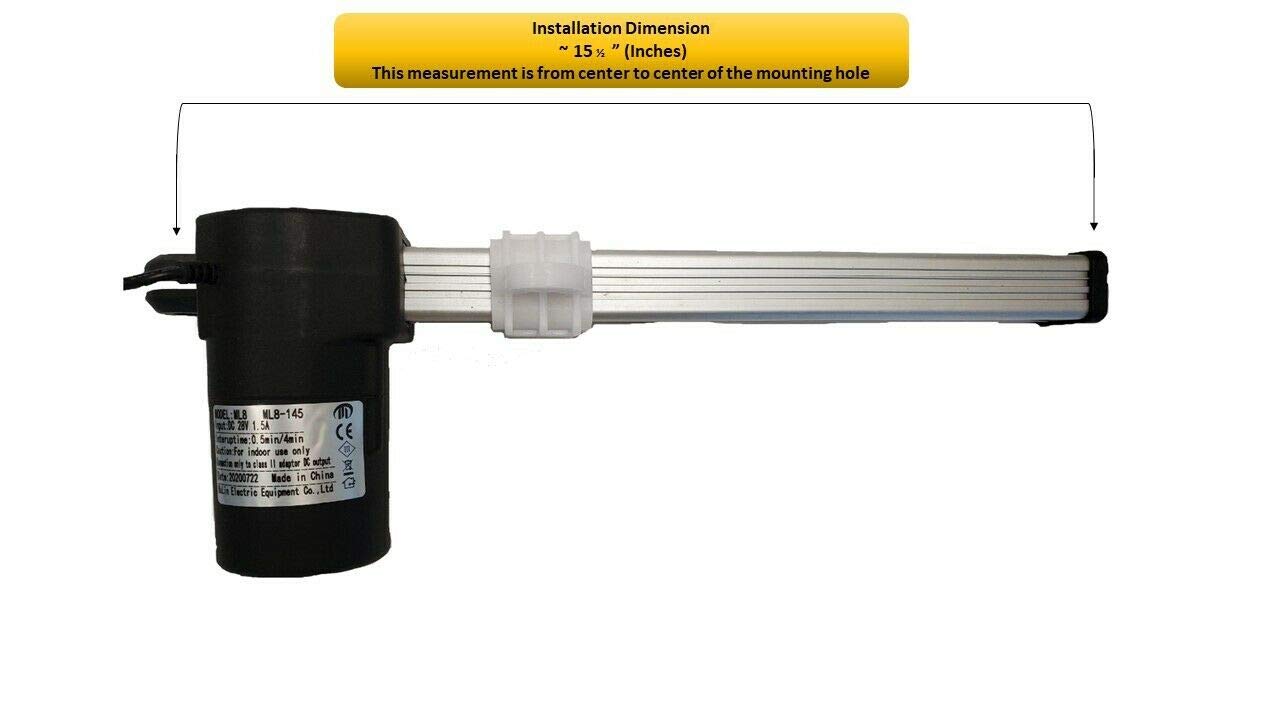 Mulin ML8-145 Power Recliner Motor Replacement with Cord - Linear Actuator for Sofa, Lift Chair, Couch, Massage Seat & Bed - Perfect for Home Theater, Living Room & Elderly Comfort