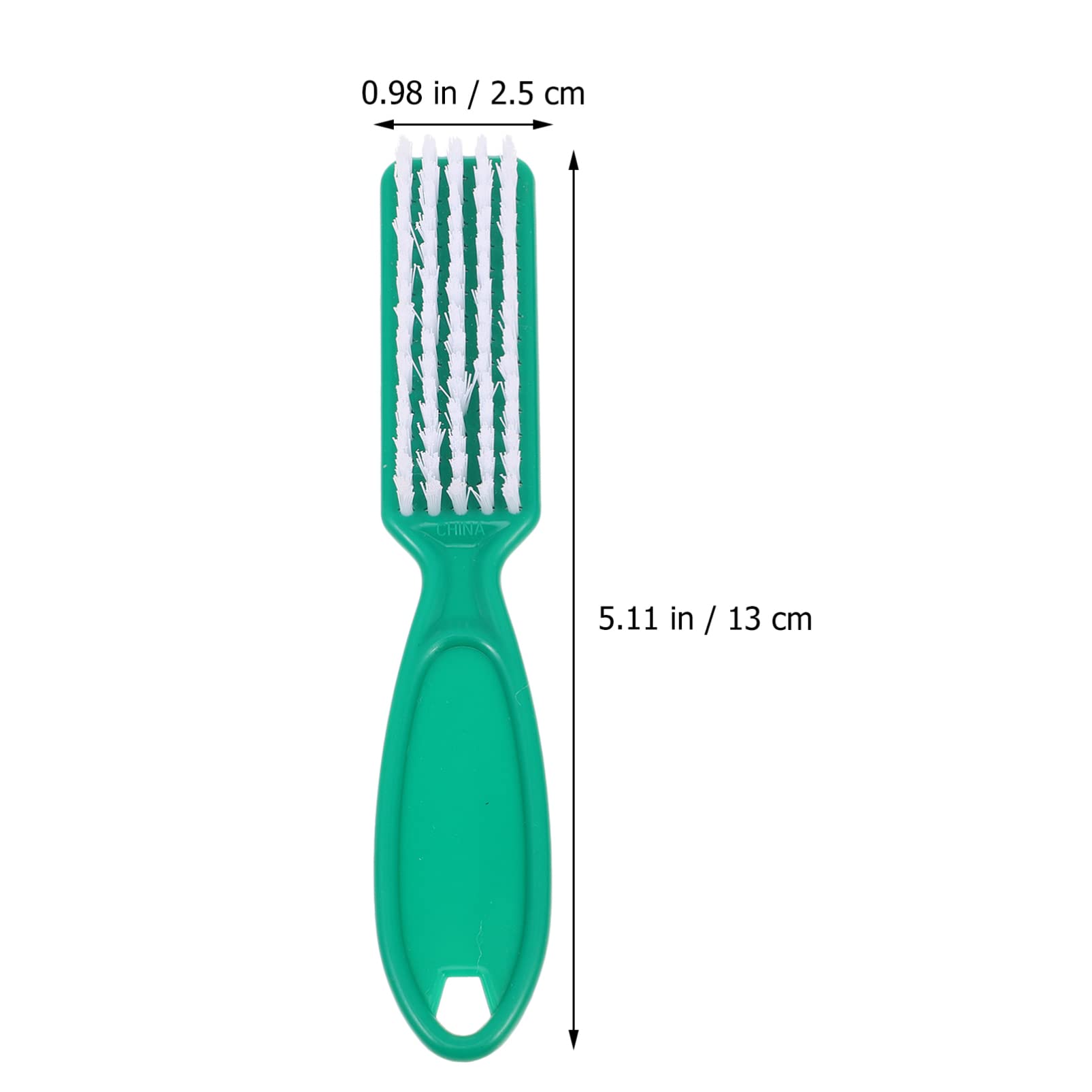 EXCLUZO 6-Piece Nail Brush Set with Handle Grip - Professional Fingernail Cleaning & Nail Art Brushes for Manicure Pedicure - Perfect for Home Salon, Spa, and DIY Nail Care
