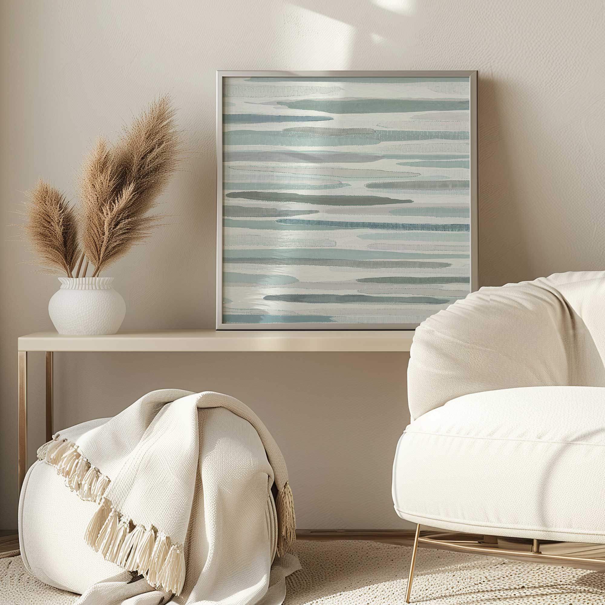 Cresting Calm v2 Print - Ocean Wave Wall Art for Home & Office Decor - Perfect for Living Room, Bedroom, or Meditation Space