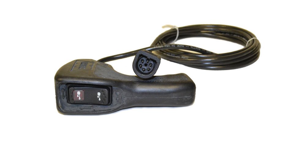WARN 83653 Plug-In Winch Remote Handheld Controller with 12-Foot Connector Cable for PowerPlant Winches - Perfect for Off-Road Recovery, Towing, and Heavy-Duty Vehicle Use