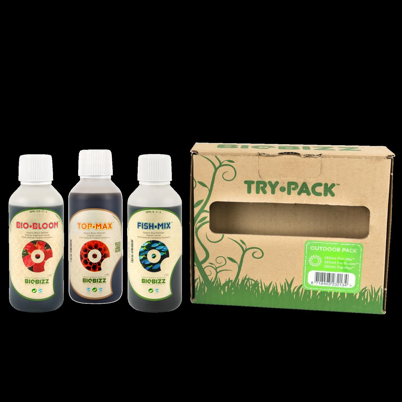 Biobizz Try-Pack Outdoor - Organic Plant Nutrients Starter Kit for Gardening & Hydroponics | Perfect for Home Growers, Greenhouses & Outdoor Cultivation