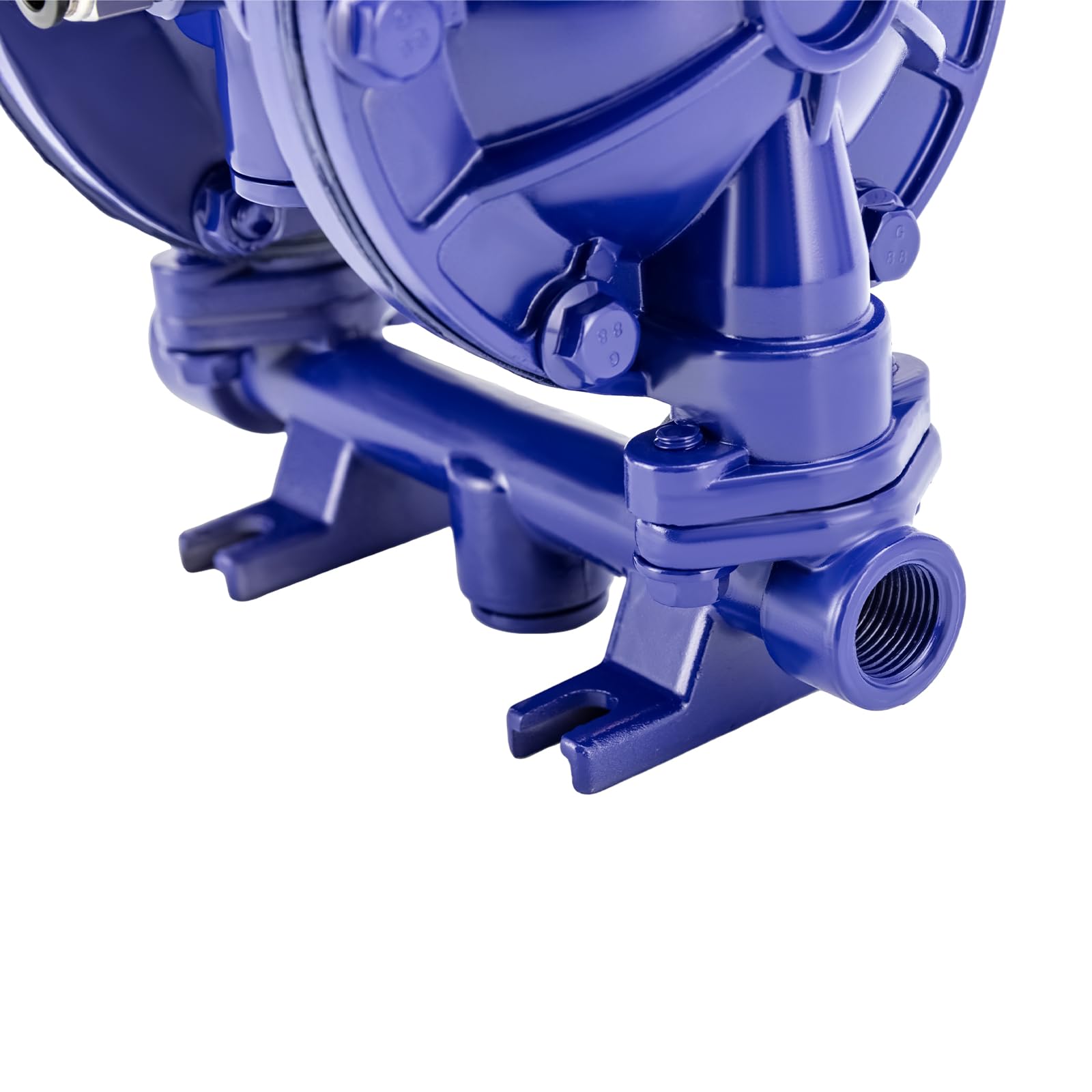 Heavy Duty Air-Operated Double Diaphragm Pump - Cast Iron Construction, 12 GPM Flow Rate, 115 PSI, 1/2