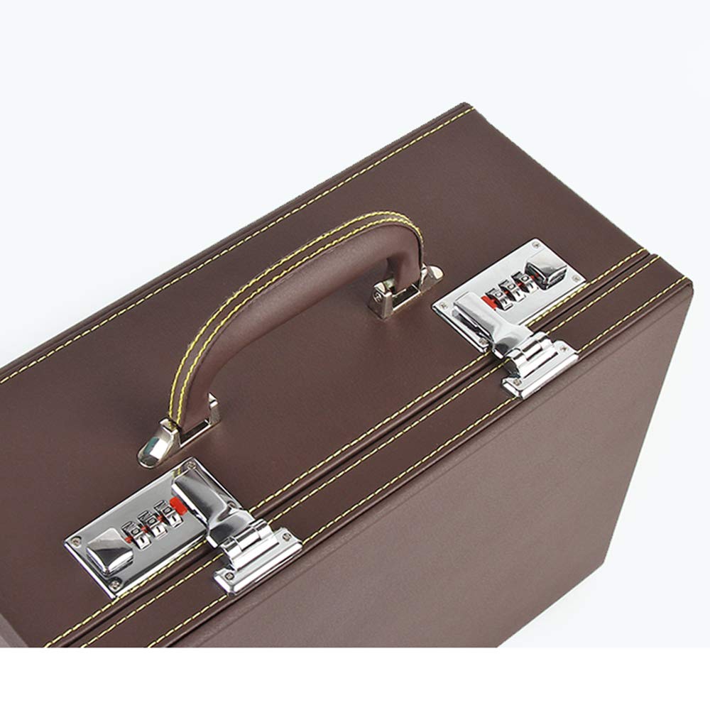 Multifunctional Portable Jewelry Organizer with Combination Lock - 4-Layer Storage Box for Rings, Necklaces, Bracelets & Earrings | Travel-Friendly Display Case for Home & Office Use (Black/Brown)