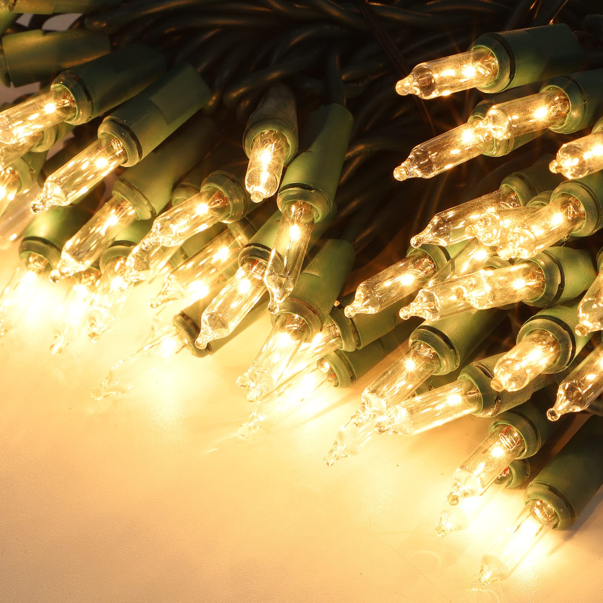 150 Count 29 FT Christmas Mini String Lights - UL Certified Green Wire Fairy Lights for Xmas Tree, Patio & Holiday Decorations | Indoor Outdoor Connectable Warm White Lights for Christmas, Party, Wedding & Home Decoration
