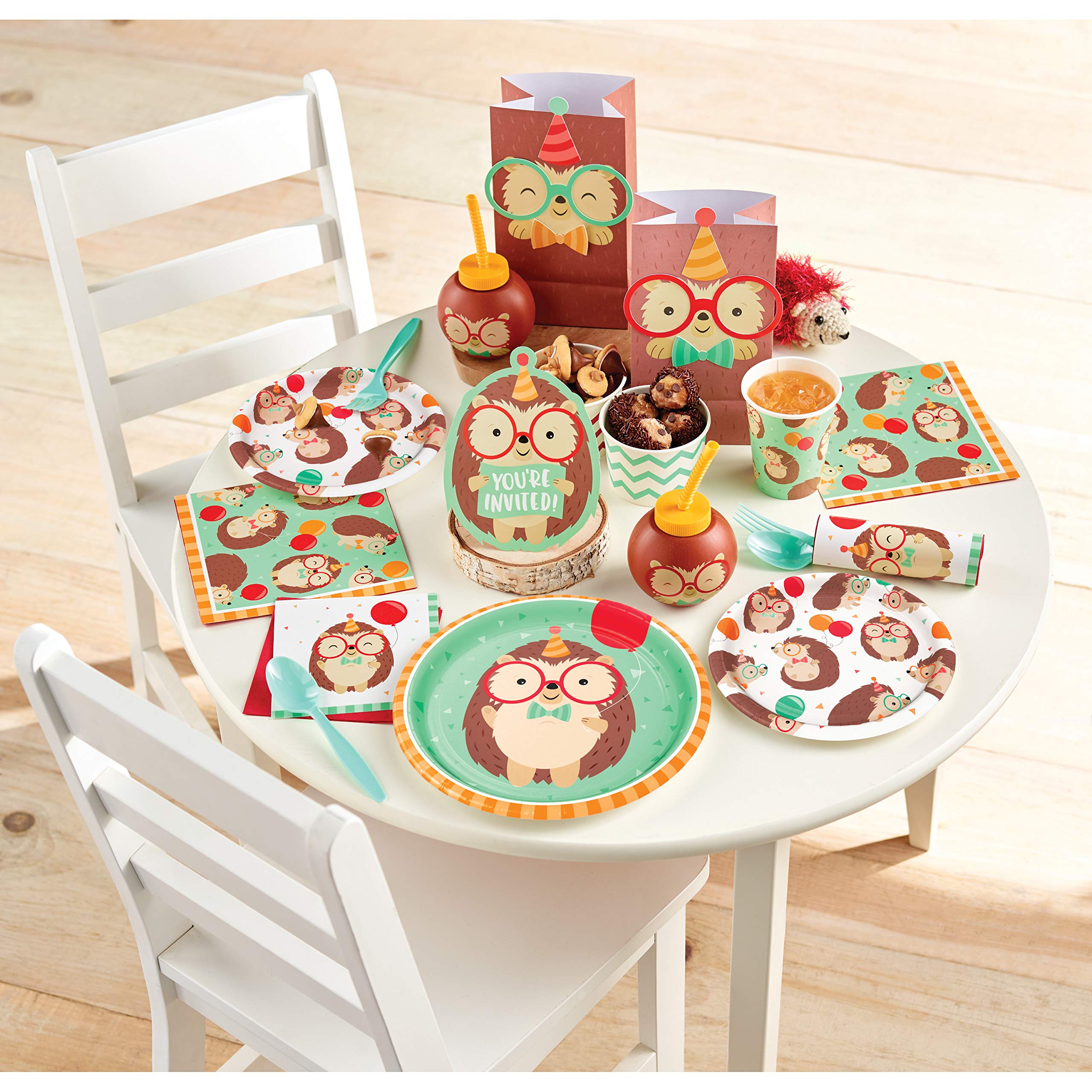 Hedgehog Party Beverage Napkins - 16 Count | Cute Animal Theme Paper Napkins for Birthday, Baby Shower & Holiday Celebrations