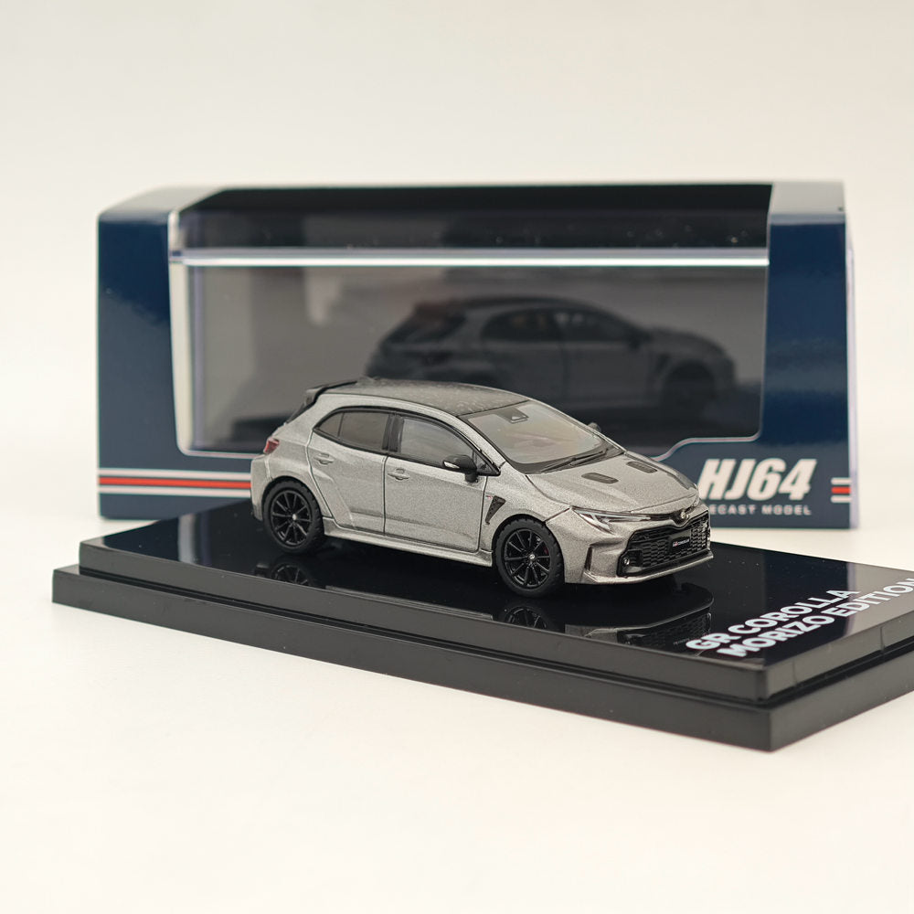 1/64 Scale Toyota GR Corolla RZ Diecast Model Car - Hobby Japan HJ641067GM Precious Metal Edition | Collectible Toy Car for Display, Racing Enthusiasts, and Diecast Model Lovers