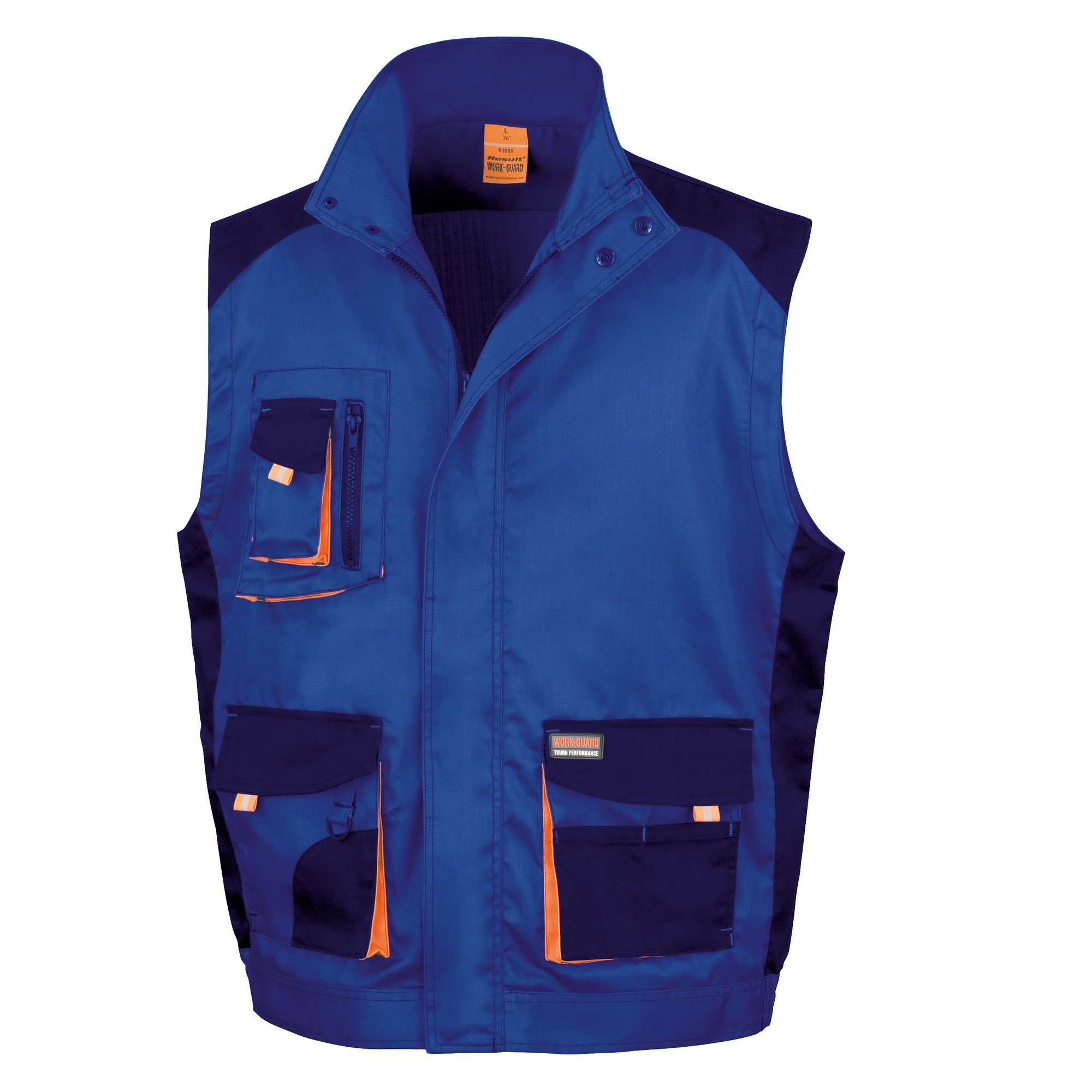 Men's Work-Guard Lite Workwear Vest - Breathable Windproof Safety Vest for Construction & Outdoor Work - Ideal for Job Sites, Landscaping & Utility Work