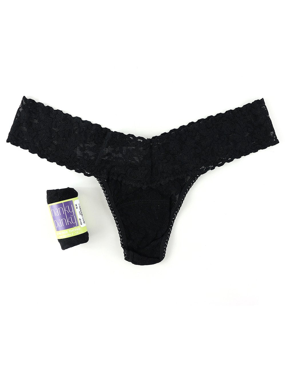 Rolled Signature Lace Original Rise Thong - Comfortable Women's Underwear for Everyday Wear & Special Occasions
