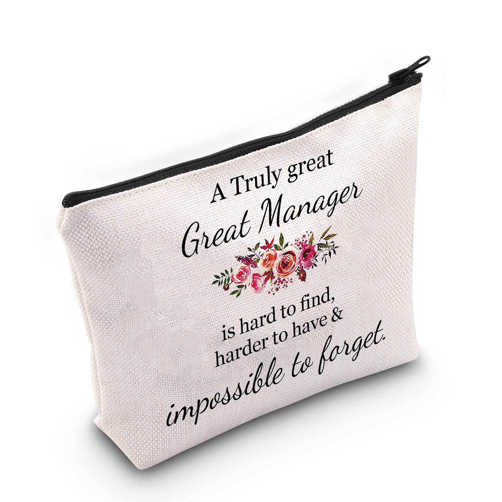 ZJXHPO Manager Appreciation Gifts - Nurse & Coworker Retirement Gift Set with Makeup Bag - 'A Truly Great Manager Is Hard to Find' - Perfect for Office Celebrations, Boss's Day & Employee Recognition