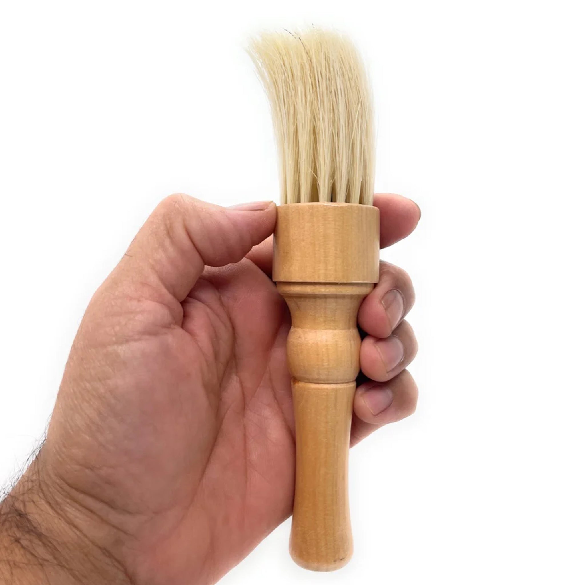 Scalpmaster 7 Inch Professional Barber Brush Neck Duster with Natural Bristles - Wooden Handle Haircut Brush for Barbershops & Home Grooming - Perfect for Haircut Cleanup & Styling