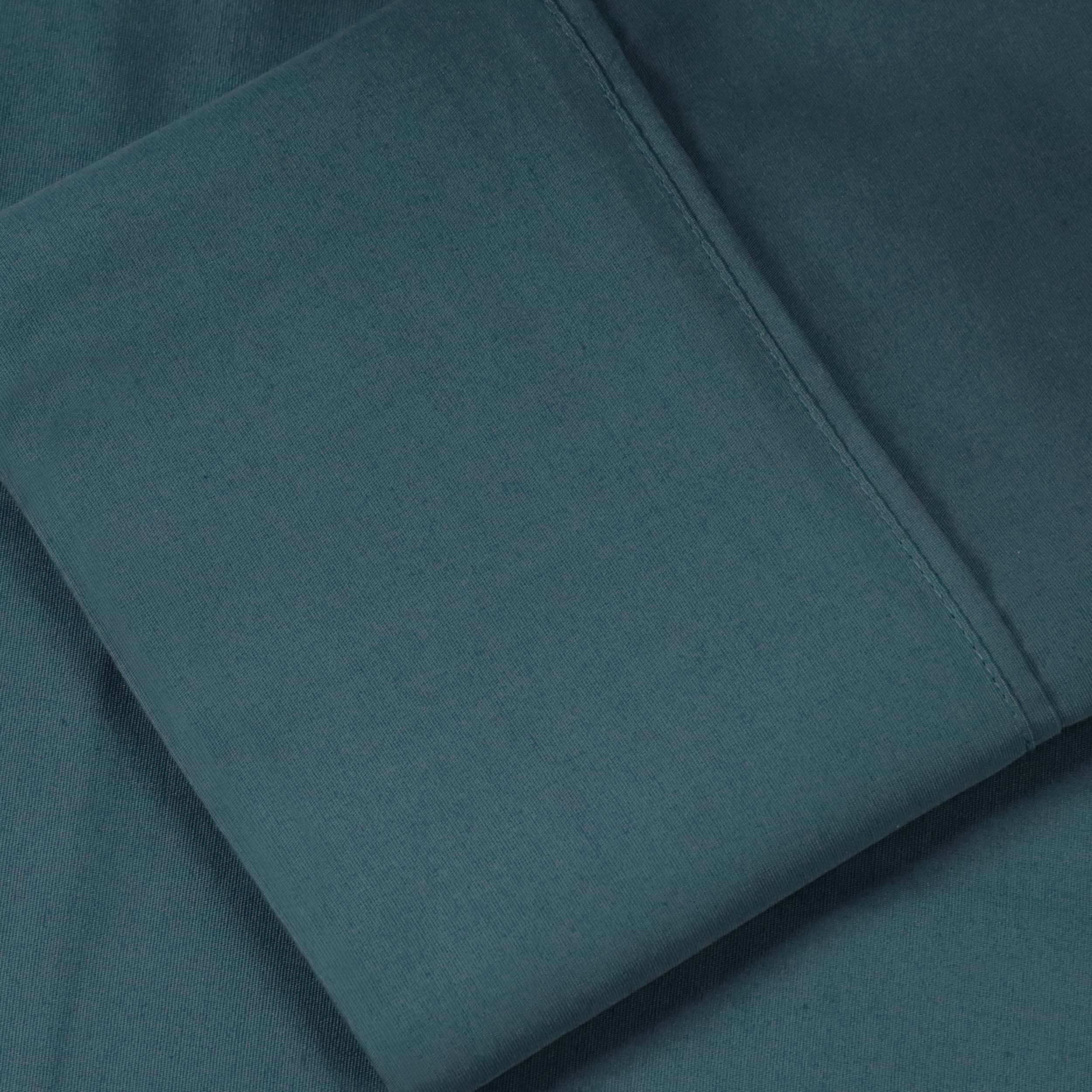 300 Thread Count Cotton Percale Solid Deep Pocket Bed Sheet Set - Queen Size, Soft & Breathable Luxury Sheets for Comfortable Sleep - Perfect for Master Bedroom, Guest Room or Vacation Home