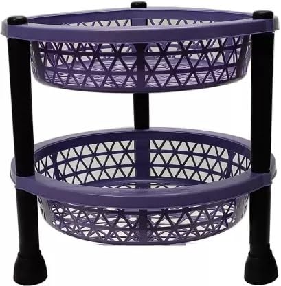 REGOLITH ENTERPRISES Multipurpose Plastic Basket Stand Rack - DIY Kitchen Organizer for Fruits, Vegetables & Storage | Space-Saving Home & Pantry Solution