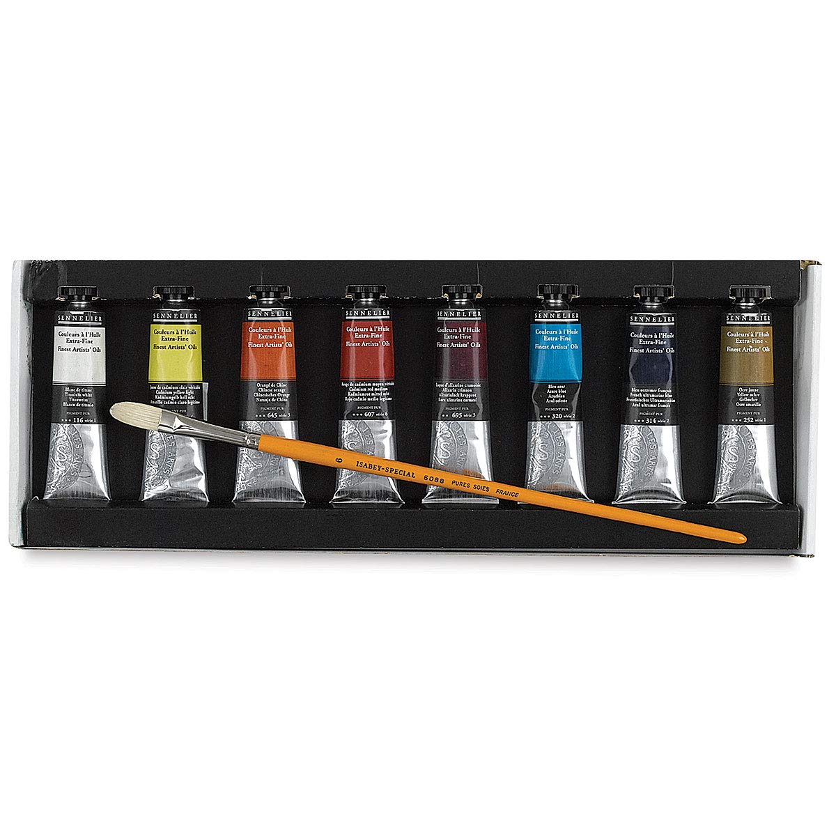 Sennelier Plein-Air Artist Oil Colors Set - 8 Tubes (40ml Each) with Brush & Painting Guide - Perfect for Outdoor Sketching & Studio Artwork