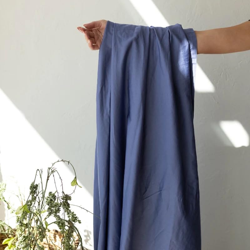 DreamFit DreamCool 100% Egyptian Cotton Cooling Sheet Set - Split King Size, Deep Pocket with Elastic Corner Straps for Adjustable Beds | Ultra-Soft, Breathable & Temperature Regulating | Perfect for Hot Sleepers & Luxury Bedroom Decor | Made in USA (Blue)